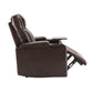 Power Motion Recliner with USB Charging Port and Hidden Arm Storage 2 Convenient Cup Holders Design and 360° Swivel Tray Table,Brown (old sku: SG000630AAD)