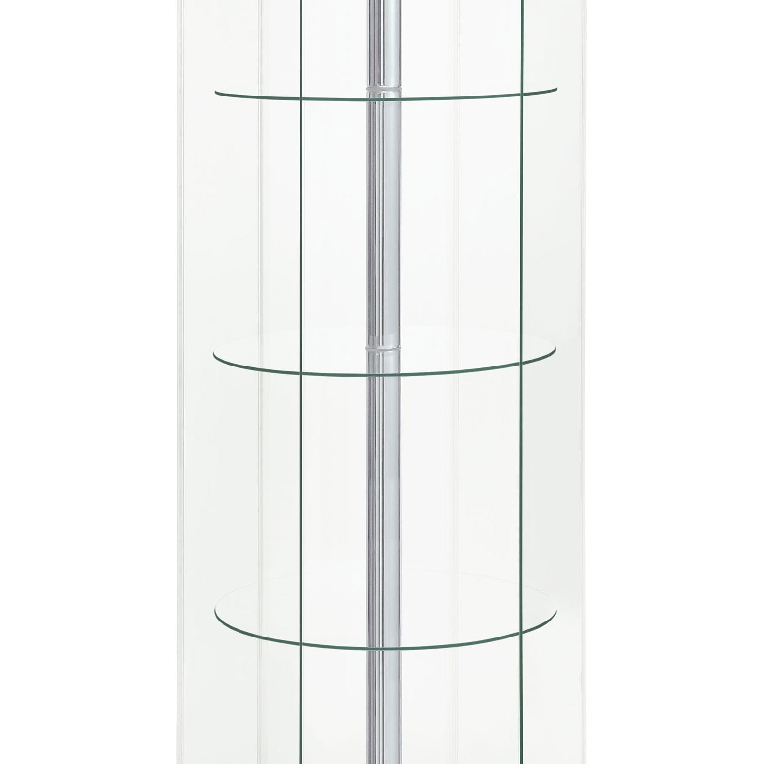 Tenley - 4 Shelf Curio Cabinet With Hexagonal Design