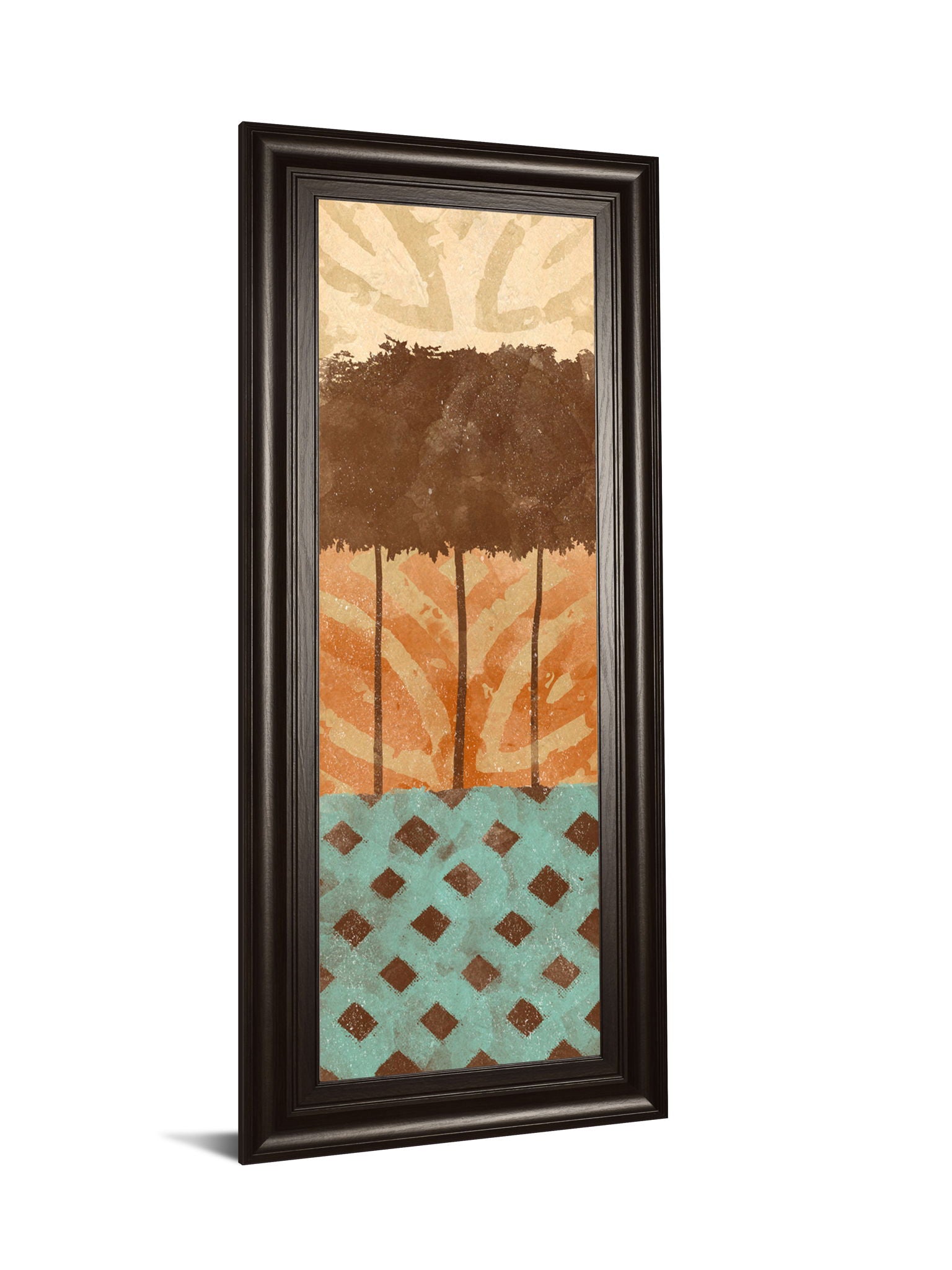 Tribal Trio Il By Alonzo Saunders - Framed Print Wall Art - Light Brown