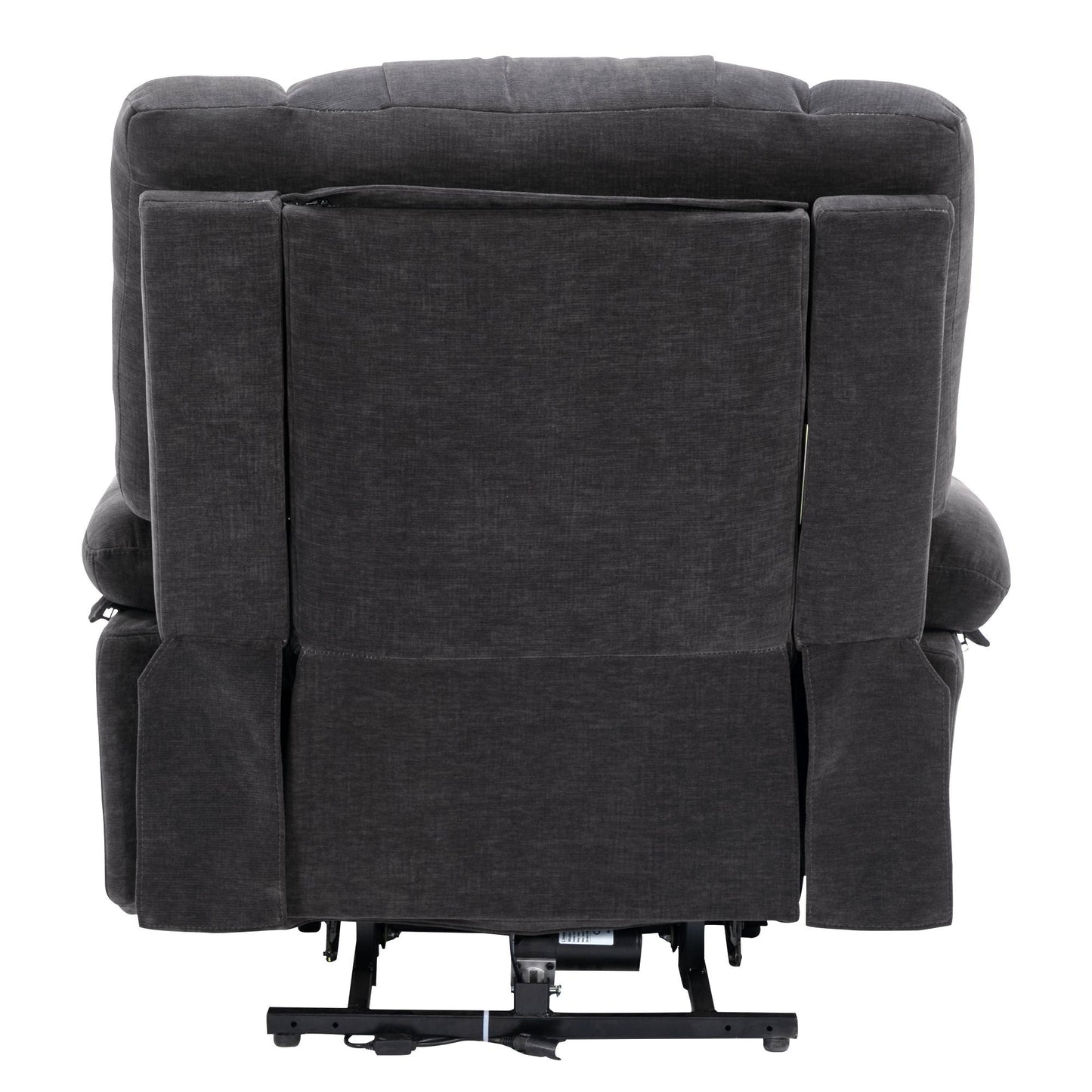 Power Lift Recliner Chair Electric Recliner for Elderly Recliner Chair with Massage and Heating Functions, Remote, Phone Holder Side Pockets and Cup Holders for Living Room, Black