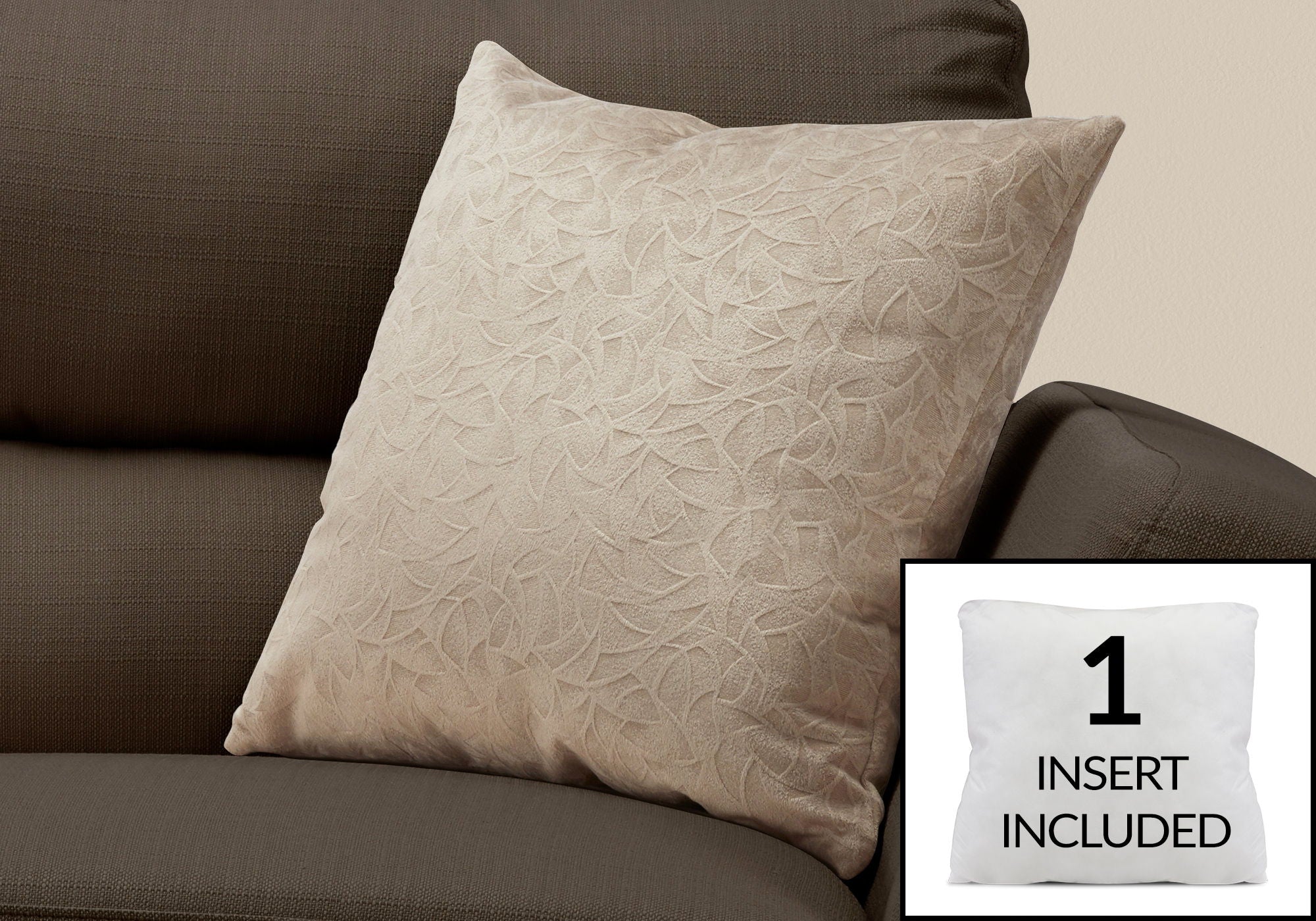 Square Pillows, Insert Included, Decorative Throw, Hypoallergenic