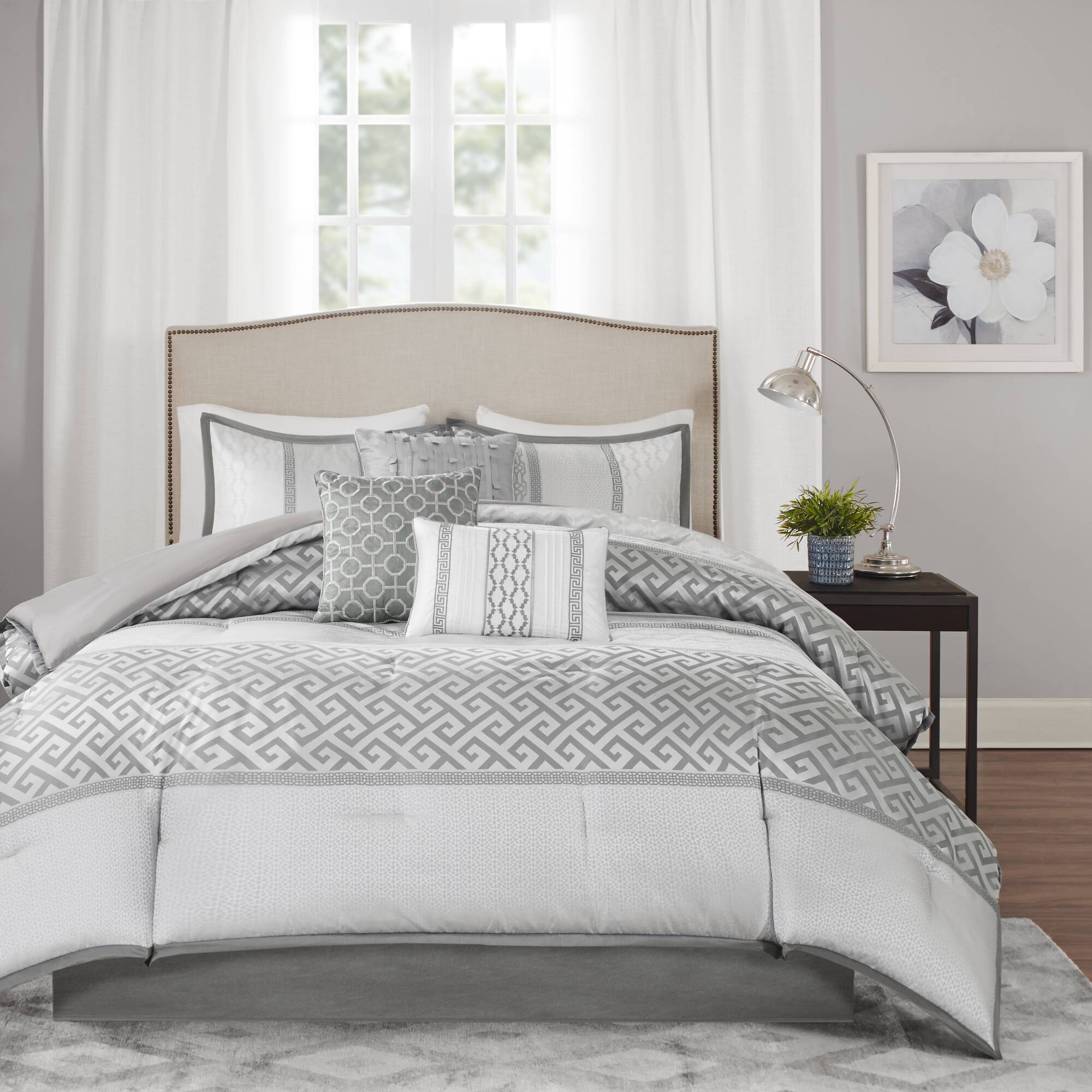 Bennett - Queen Piece Comforter (Set of 7) - Gray