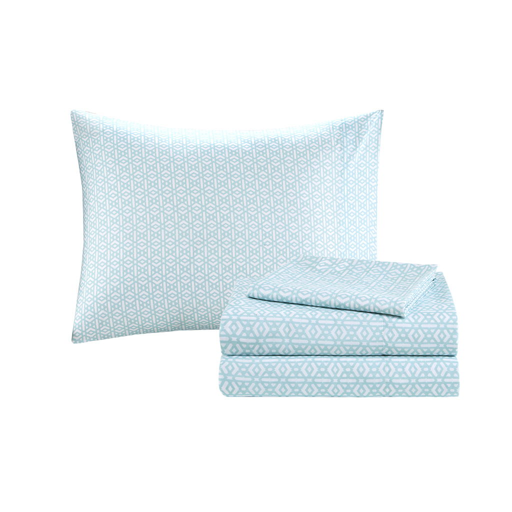 Loretta - Twin Long Comforter And Sheet Set - Navy