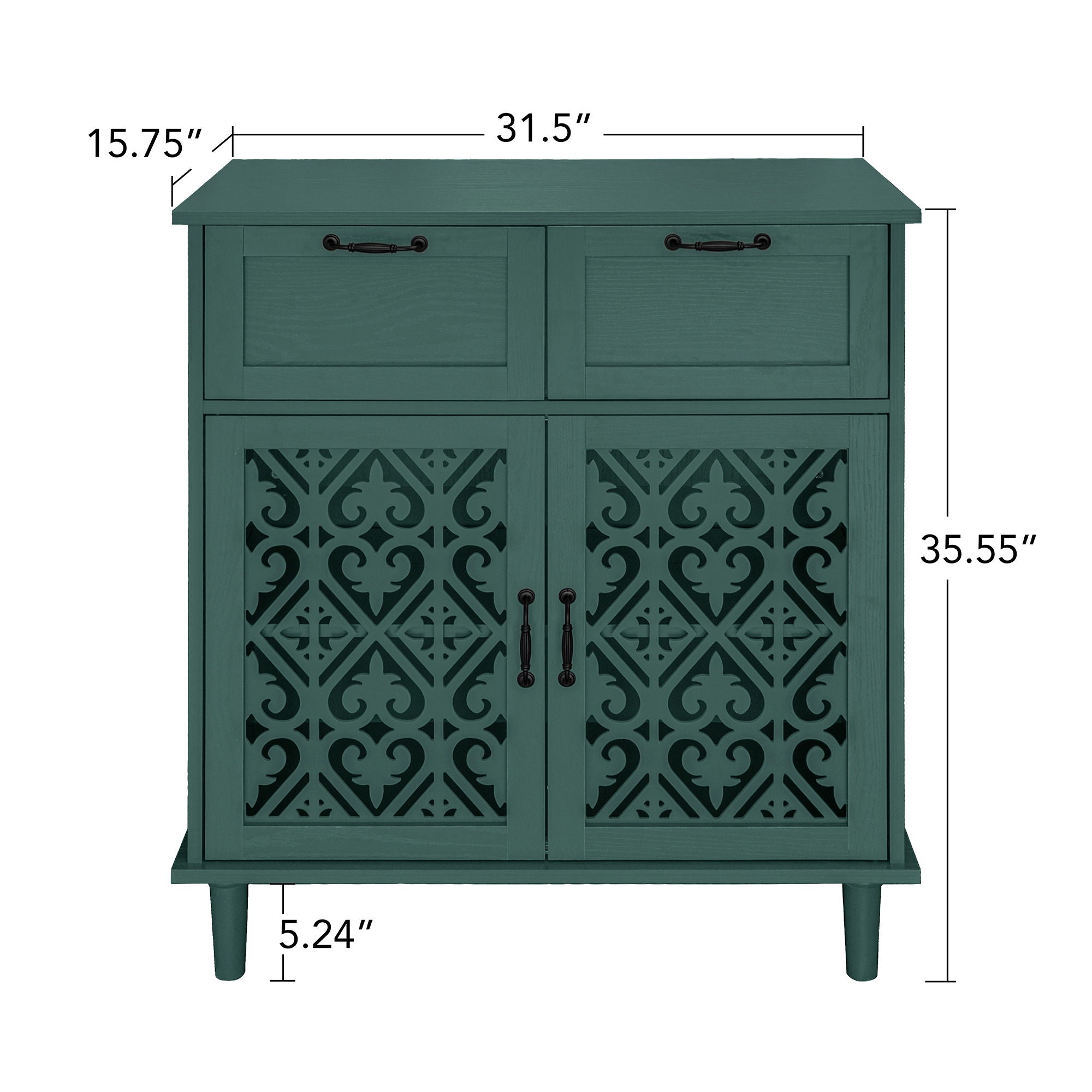 2 Door 2 Drawer Elegant Cabinet