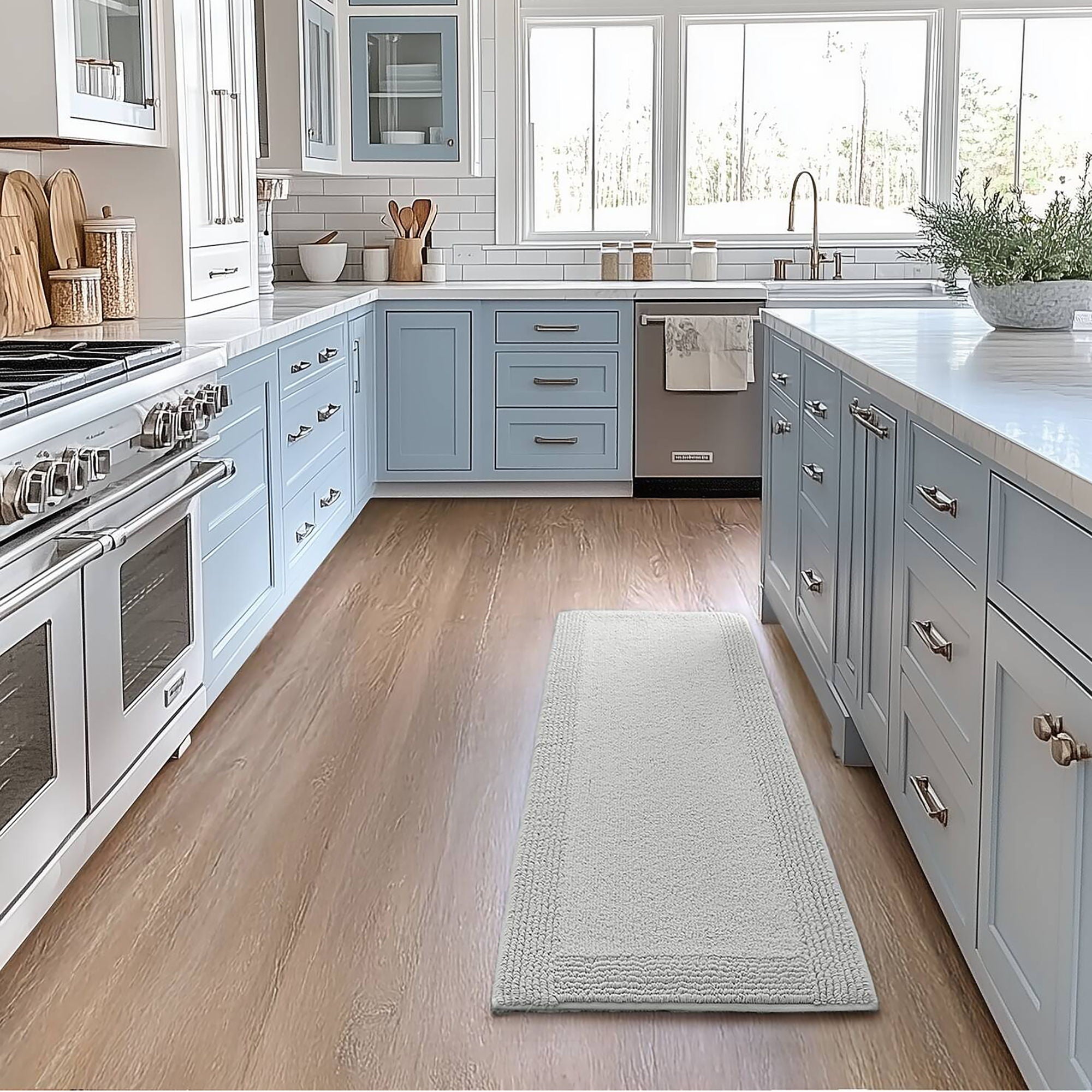 Splendor - 24" x 36" Tufted Reversible Bath Rug - Blue