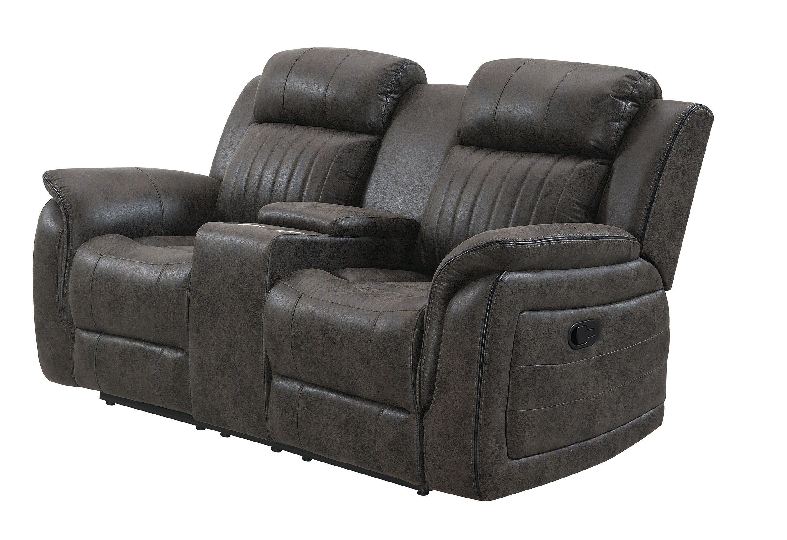 U8517 - Console Reclining Loveseat - Charcoal