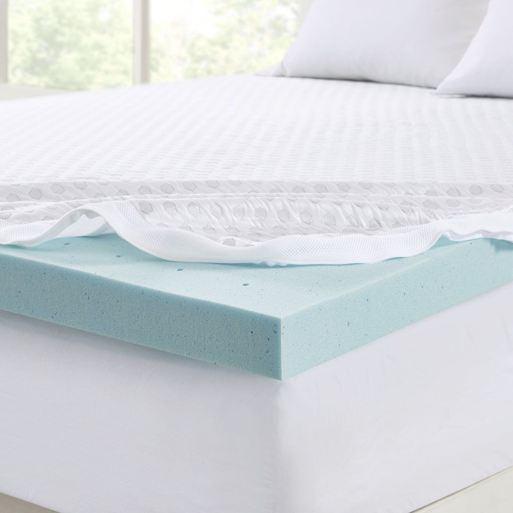 Gel Memory Foam With Cooling Cover Hypoallergenic Mattress Topper - Twin