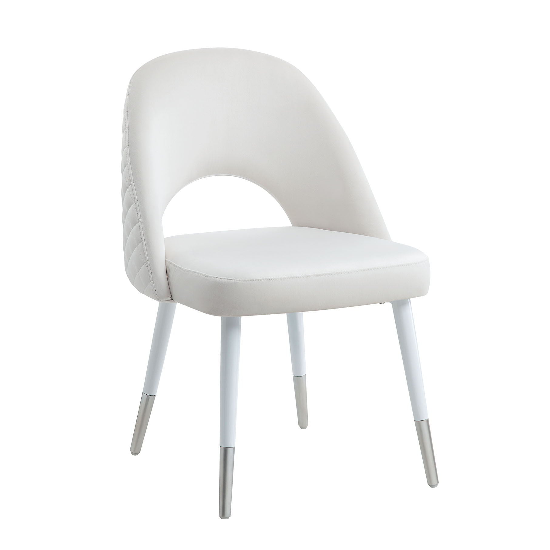 Zemirah - Velvet Gloss Side Chair (Set of 2) - White