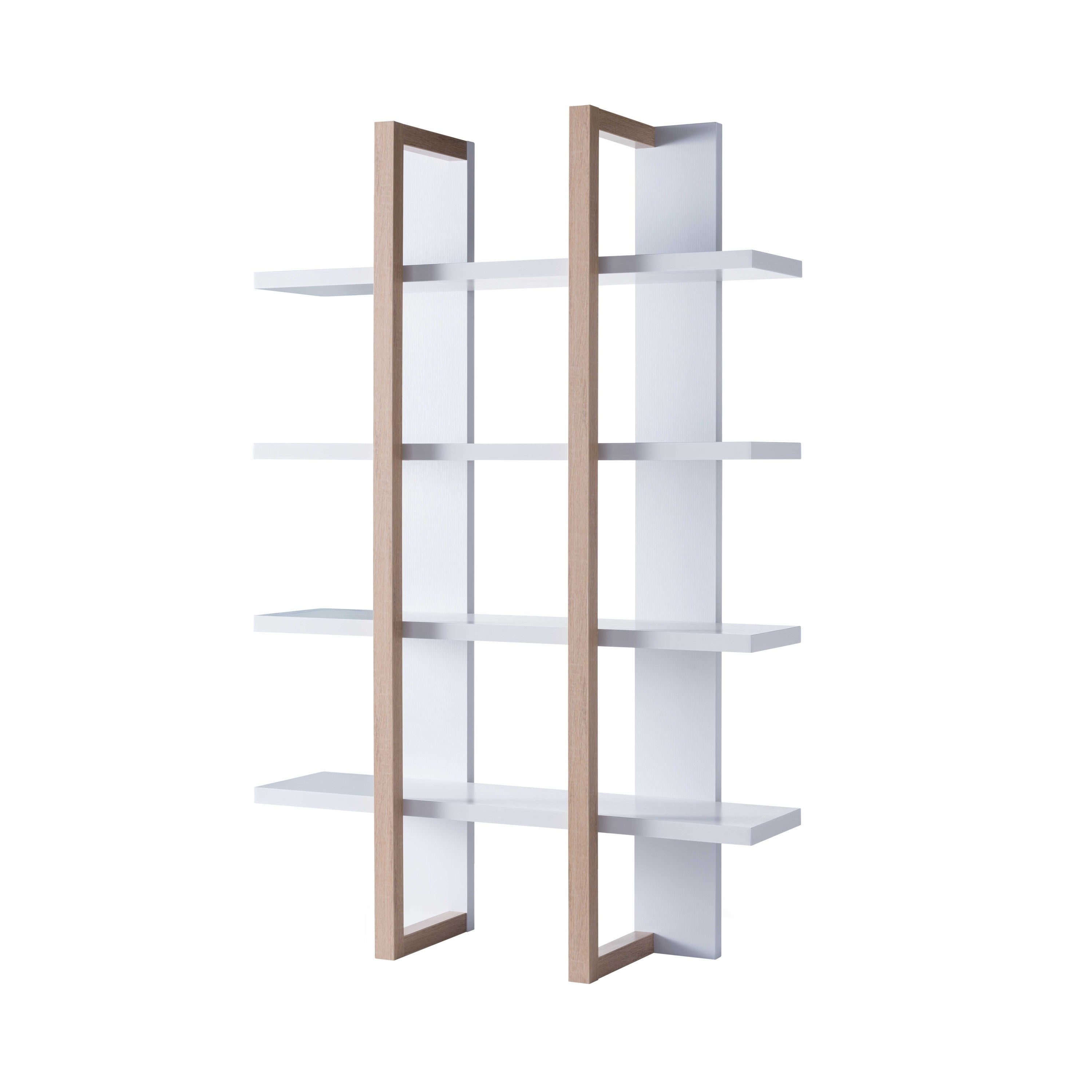 ID USA   Bookcase White & Weathered White