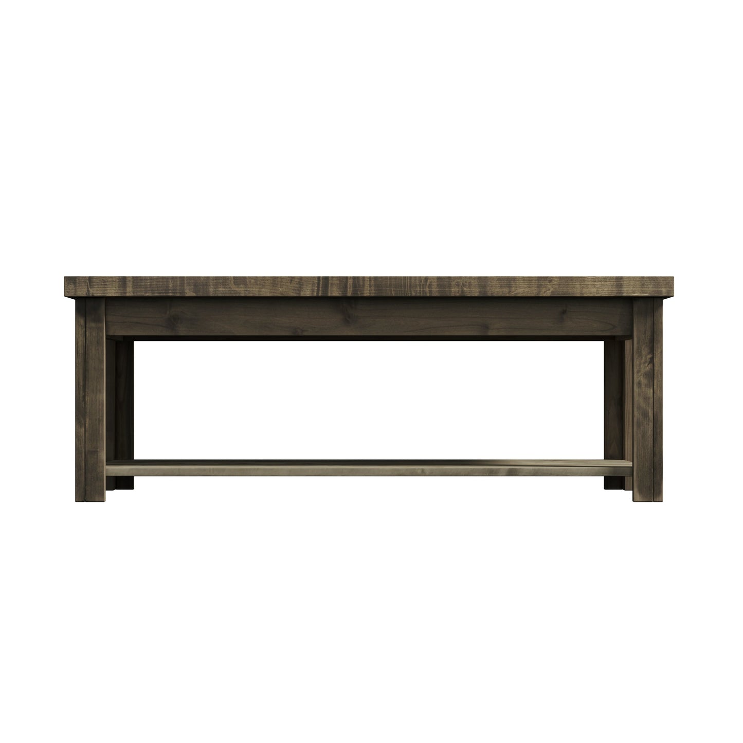 Bridgevine Home Joshua Creek 48 inch Coffee Table, No Assembly Required, Barnwood Finish