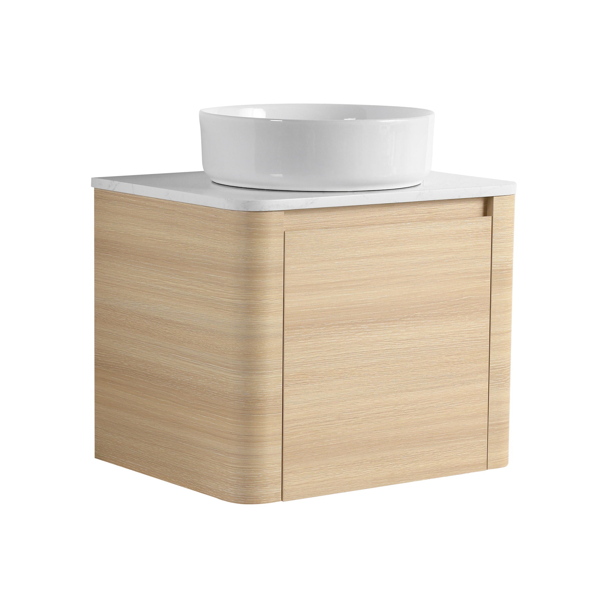 Mounted Bathroom Vanity With Art Sink & 2 Soft Close Doors