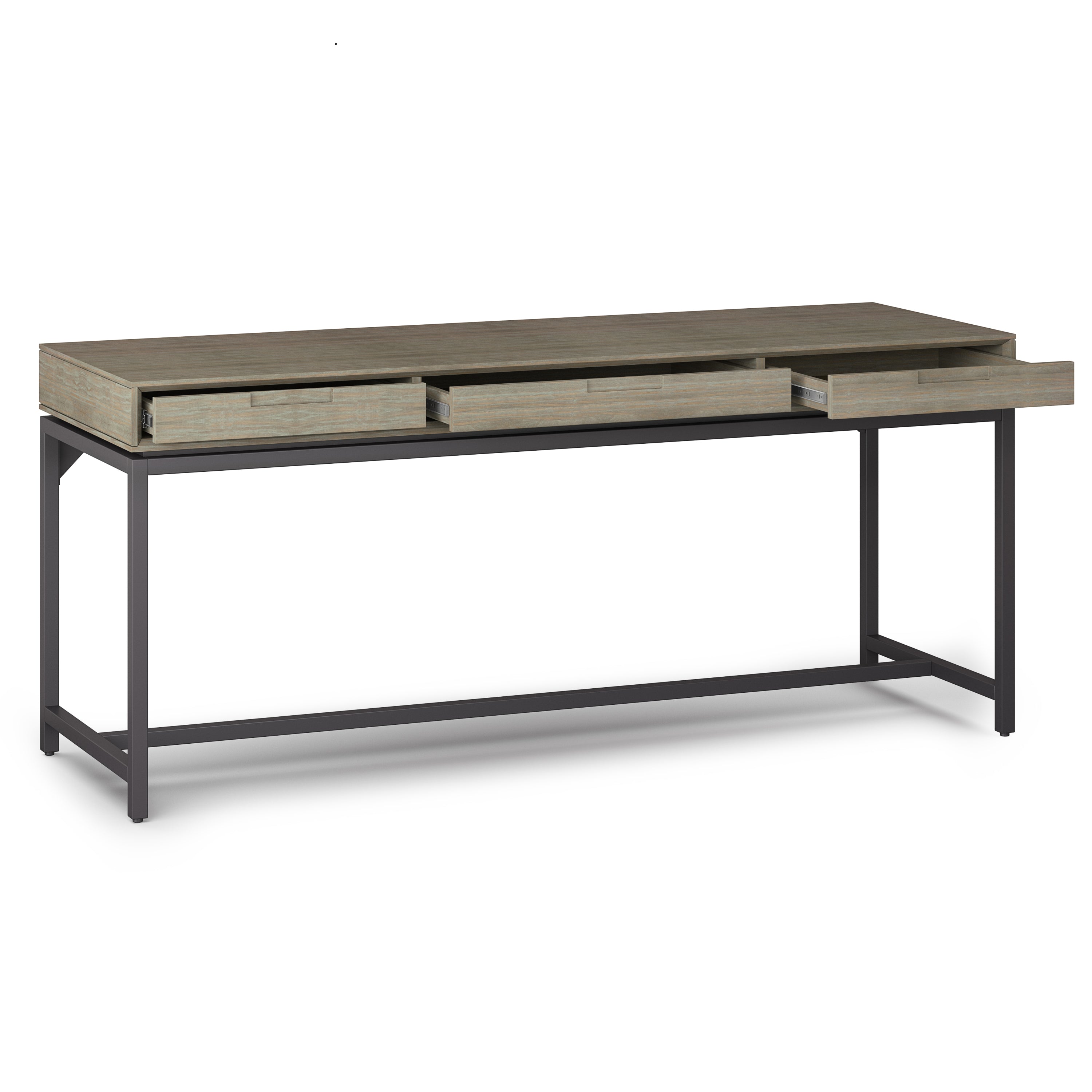 Banting - Mid Century Wide Desk - Distressed Grey