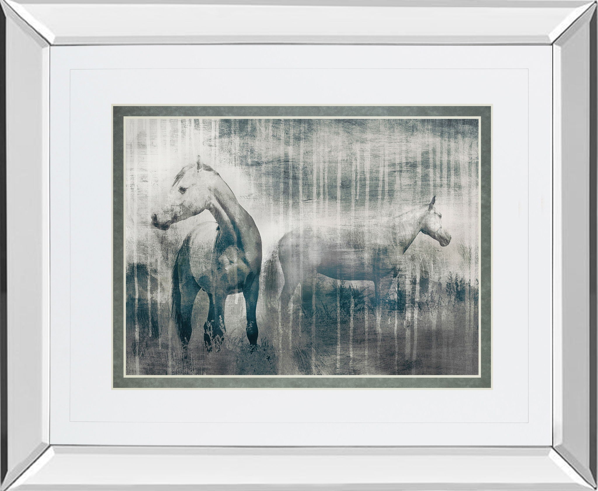 Grey Serenade By Edward Selkirk - Mirror Framed Print Wall Art - Dark Gray