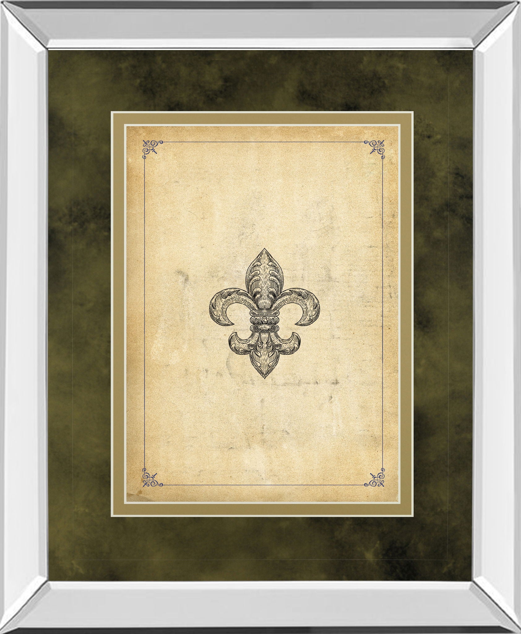 Fleur Di Lies II By Alexey Paviuts - Mirror Framed Print Wall Art - Beige