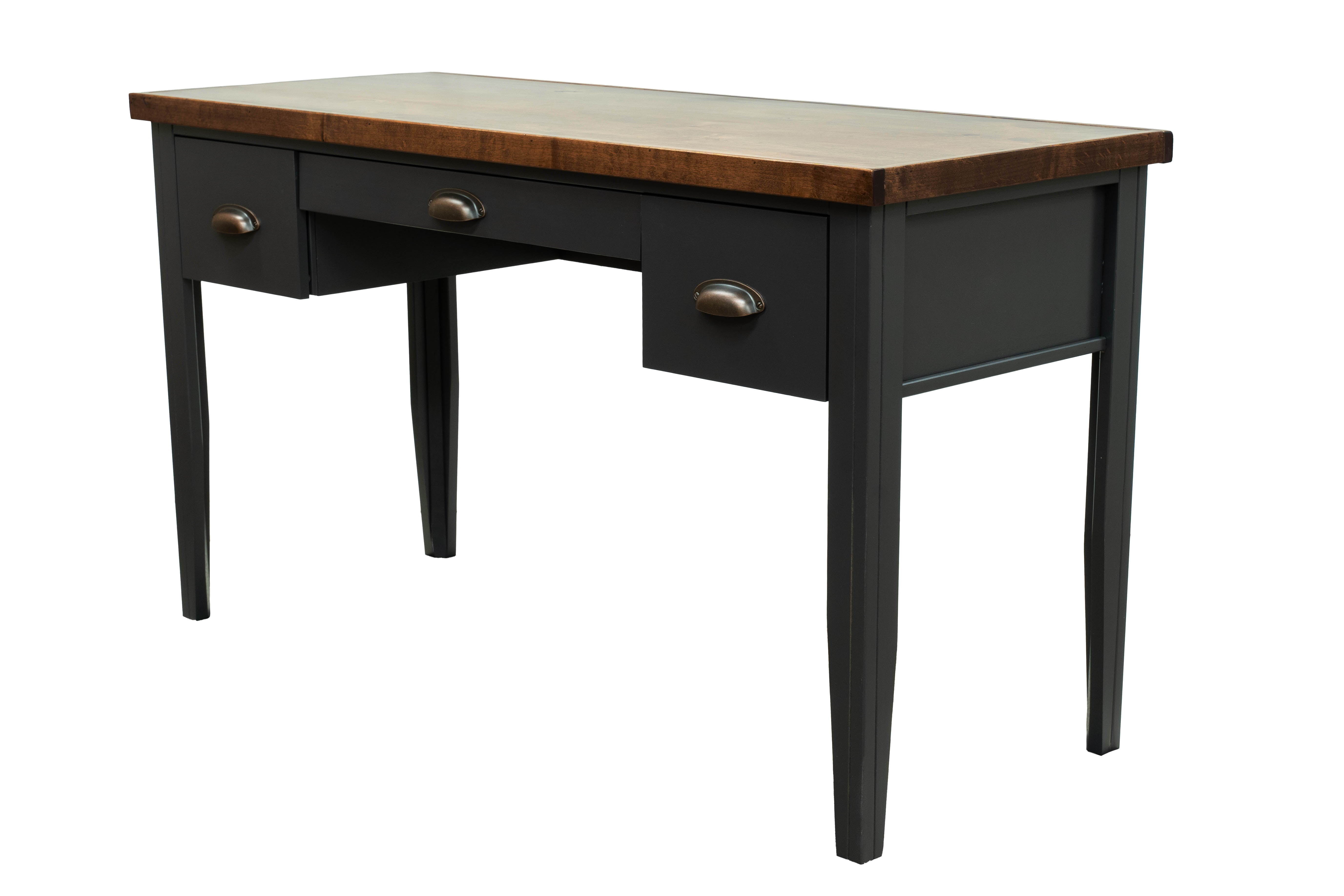 Essex - Writing Desk - Black, Whiskey