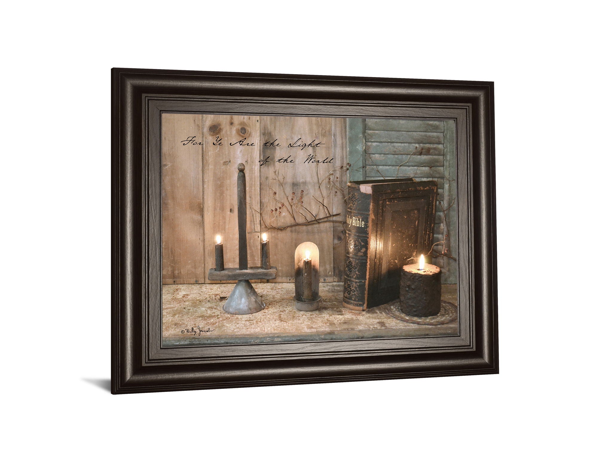 For Ye Are The Light By Billy Jacobs - Framed Print Wall Art - Light Brown
