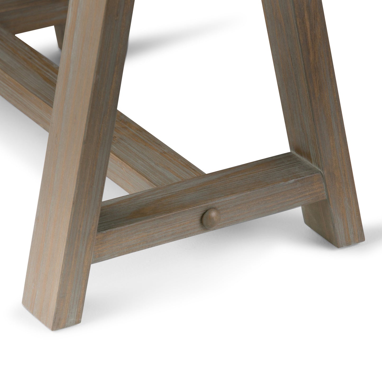 Sawhorse - Writing Desk - Distressed Grey