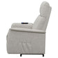 Beige Upholstered Power Lift Recliner with Wired Remote