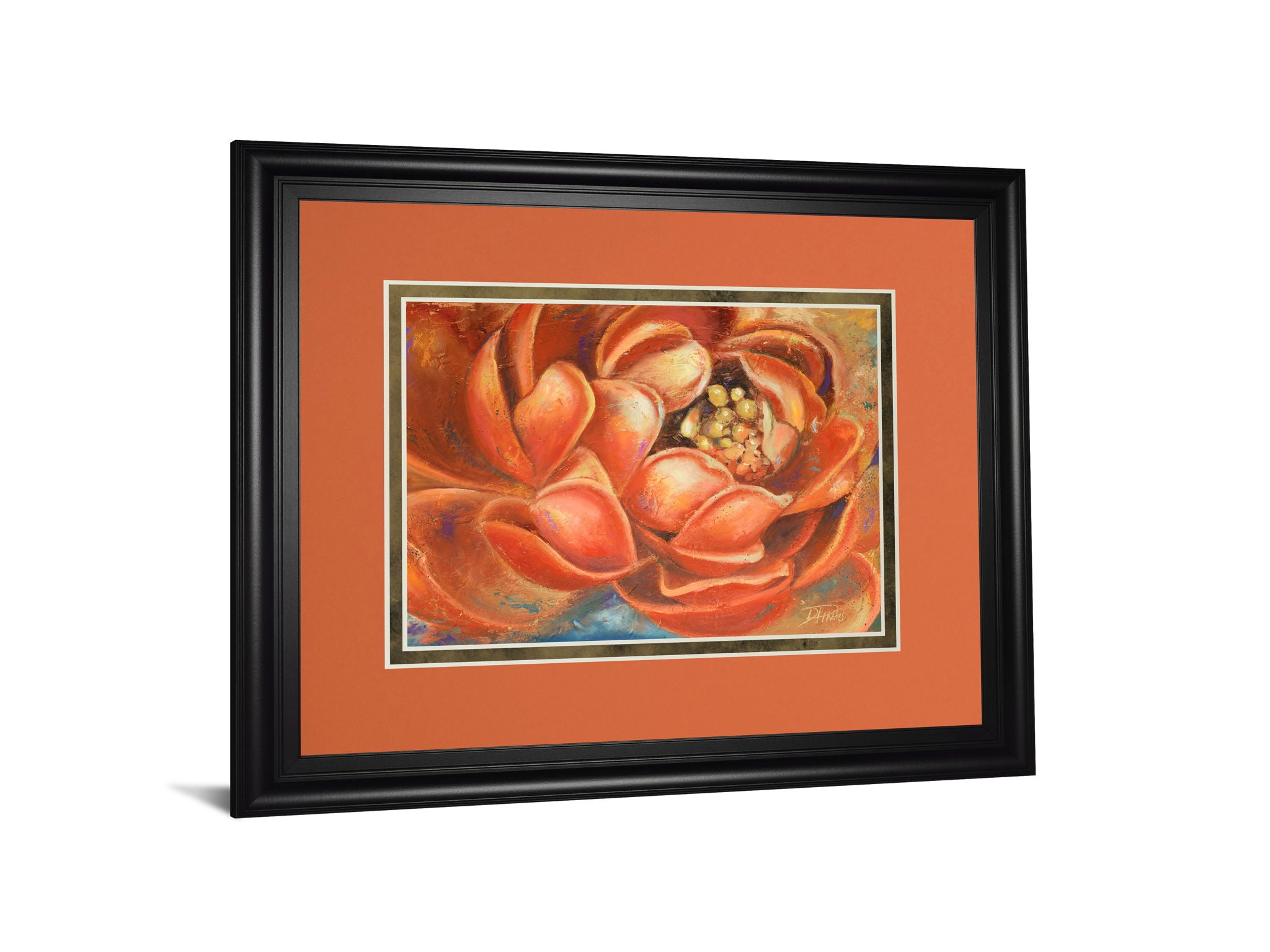 Red Lotus I By Patricia Pinto - Framed Print Wall Art - Red