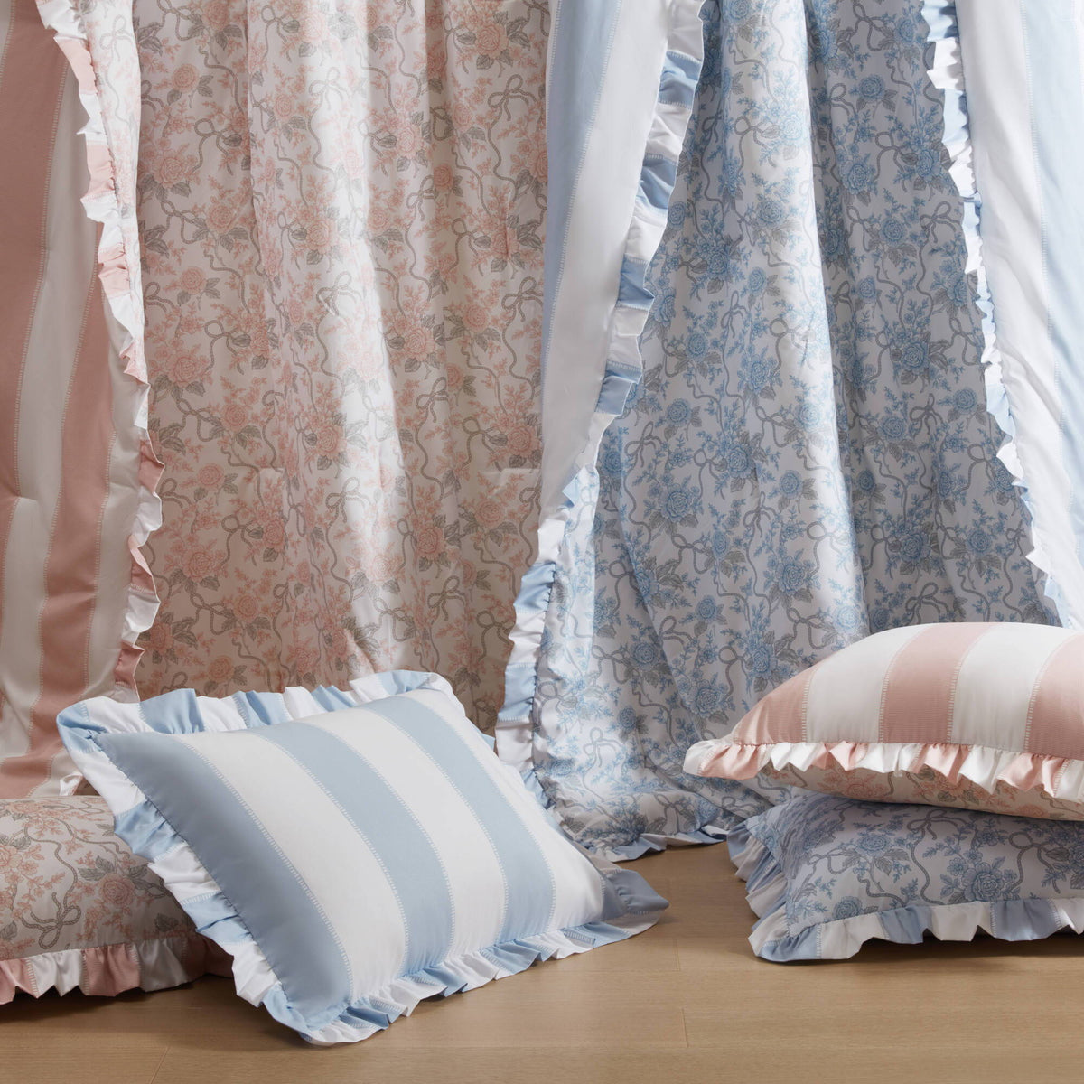 Lara - Queen Comforter Set - Pink