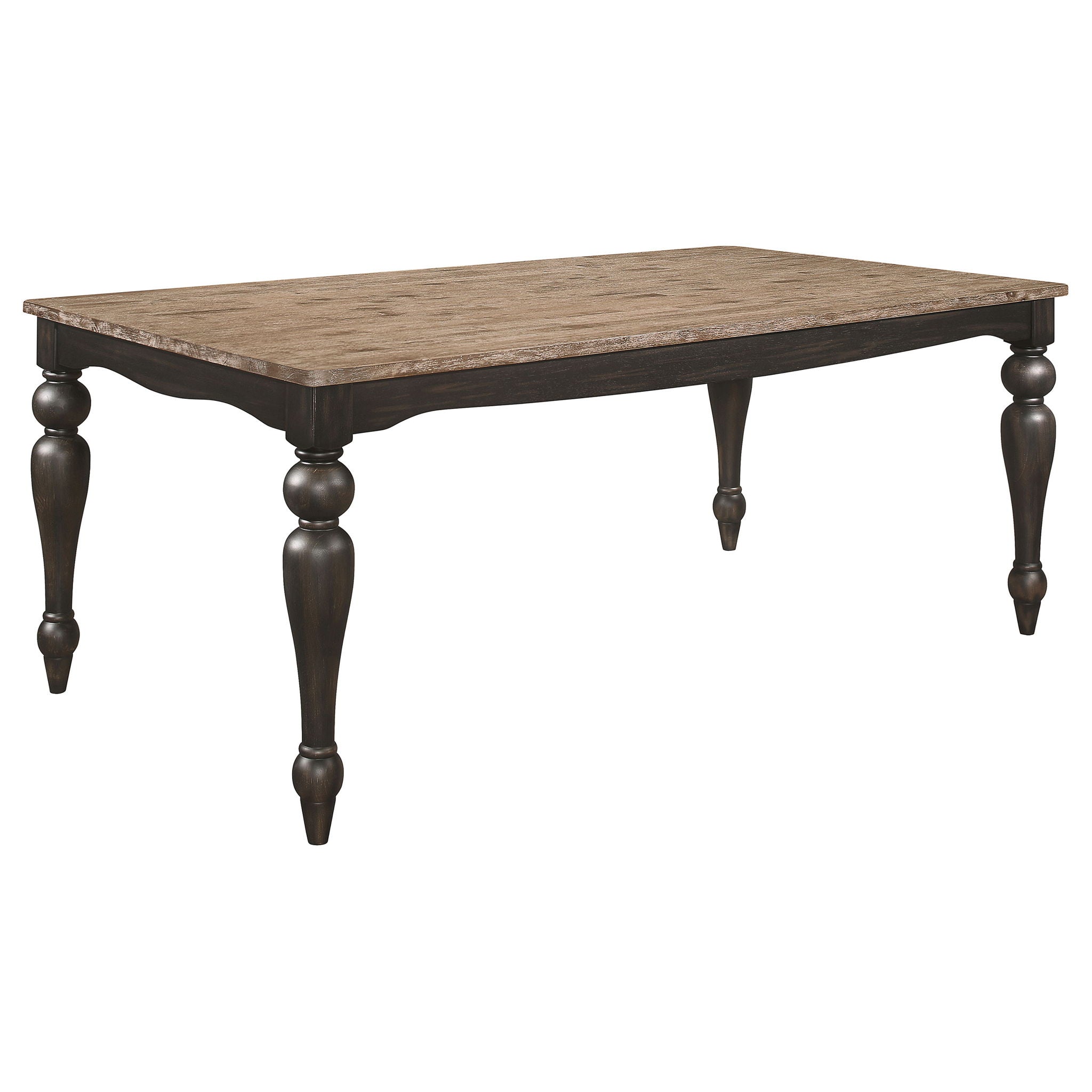Kavita - Dining Table With Turned Leg - Brown