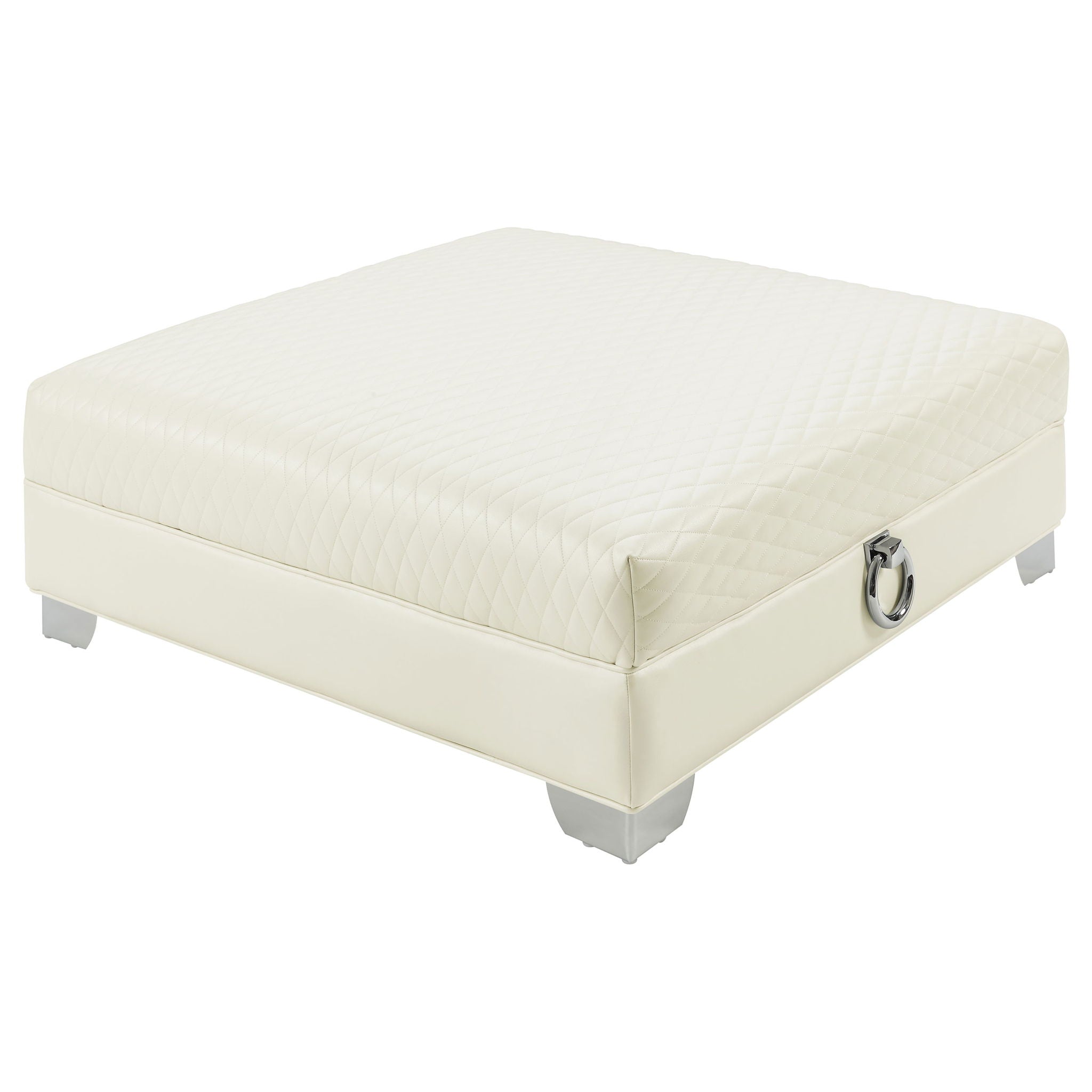 Cordelia - Square Ottoman - White