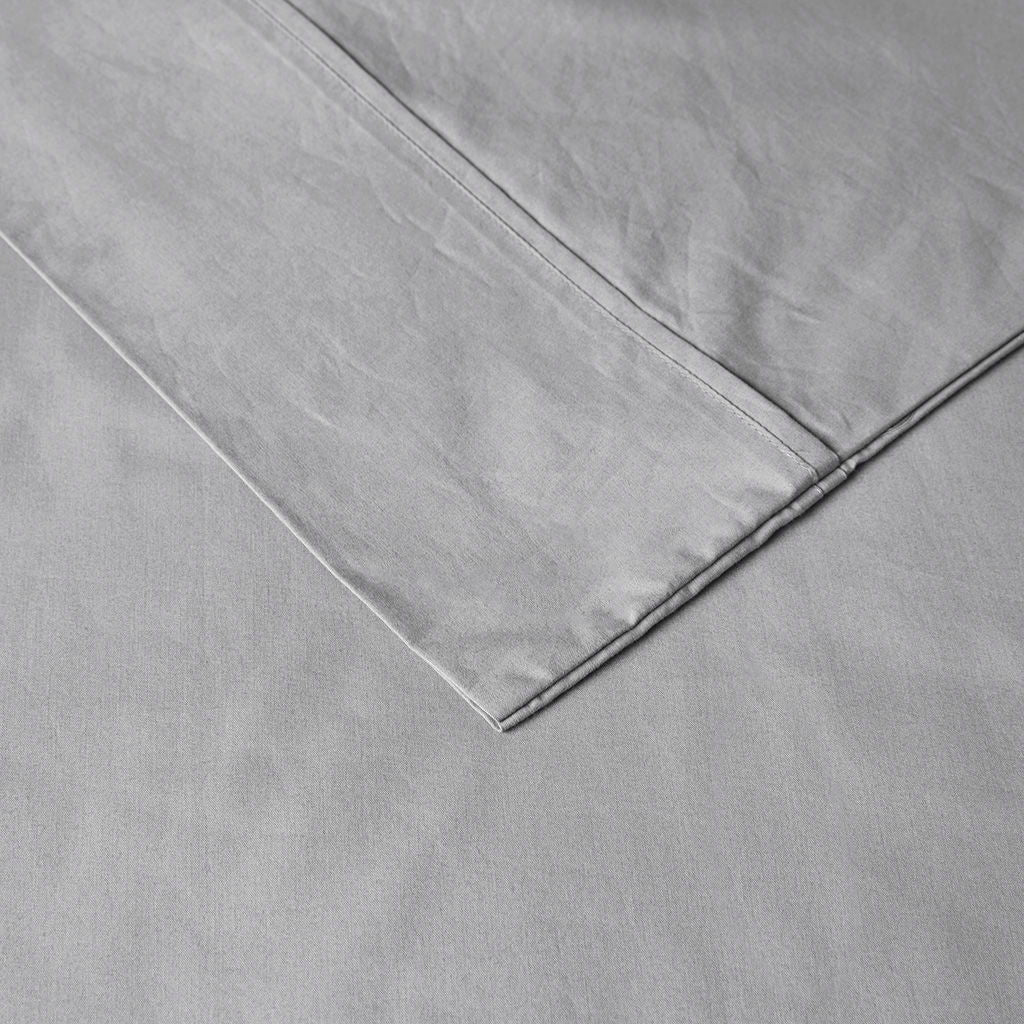 Peached Percale - King Sheet Set - Gray