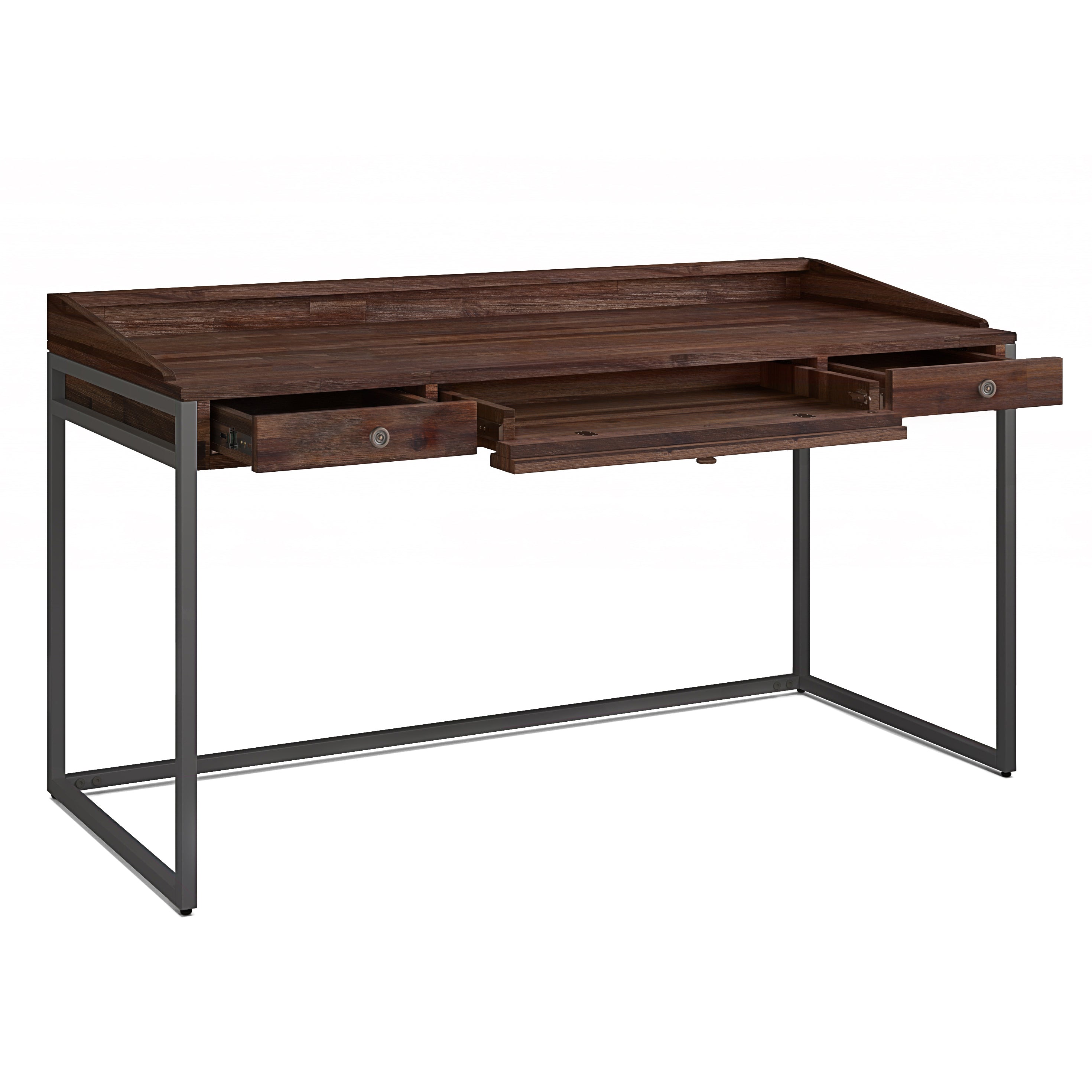 Ralston - Desk - Distressed Charcoal Brown