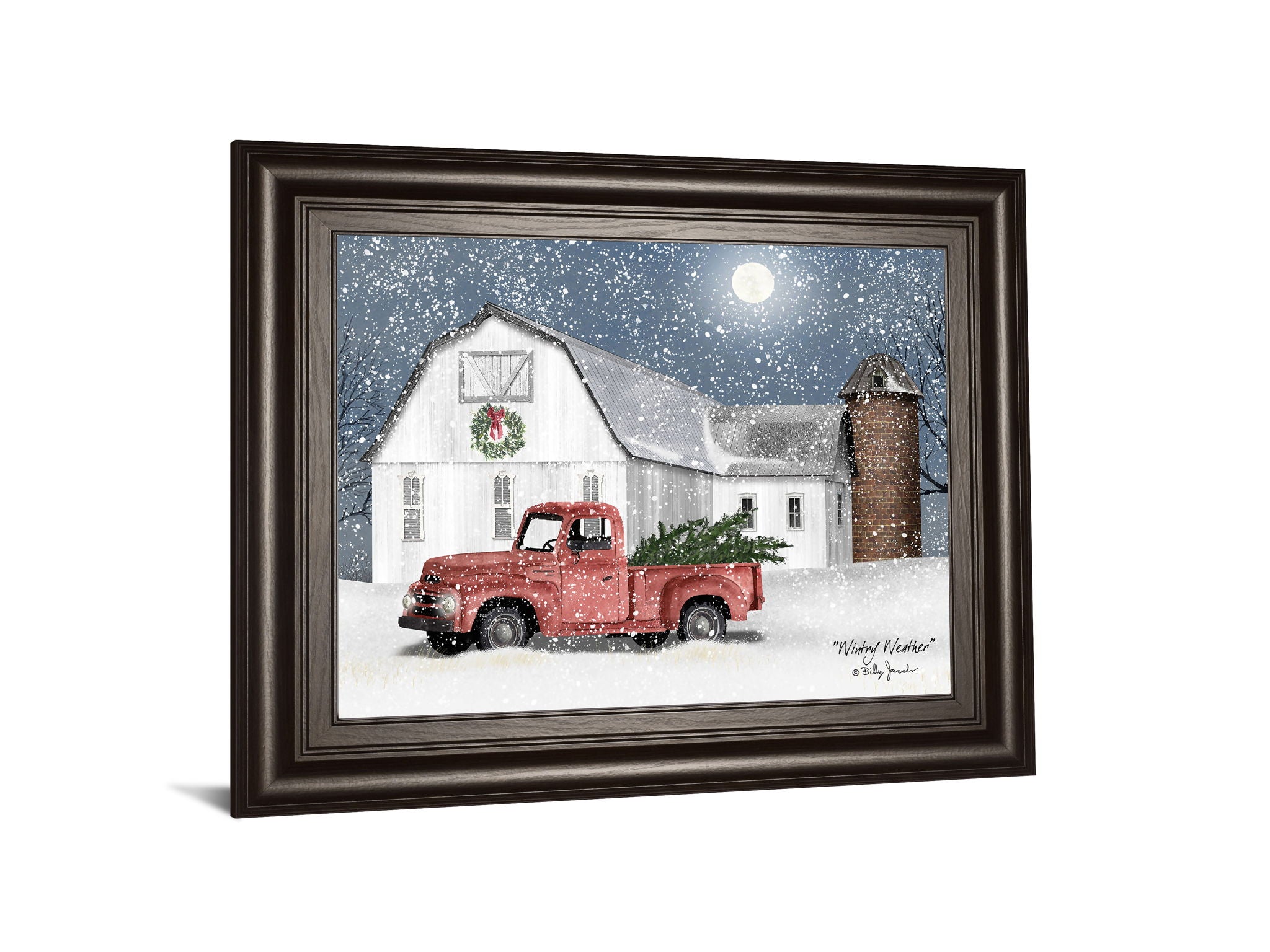 Wintry Weather By Billy Jacobs - Framed Print Wall Art - Dark Gray