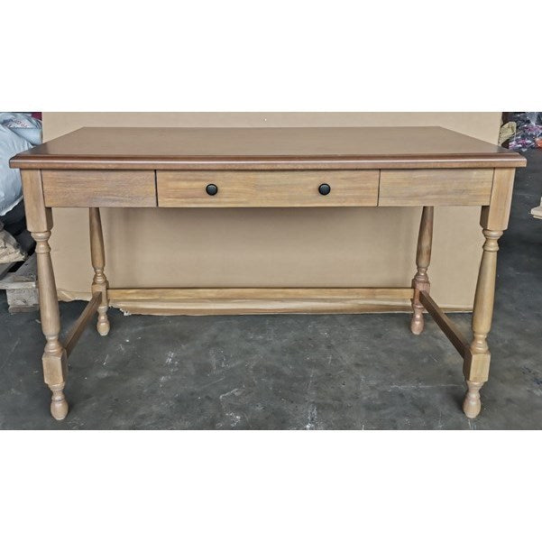 Solid Wood Desk with 1 Drawer and turned legs