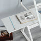 WHITE adjustable tempered glass drafting printing table with chair