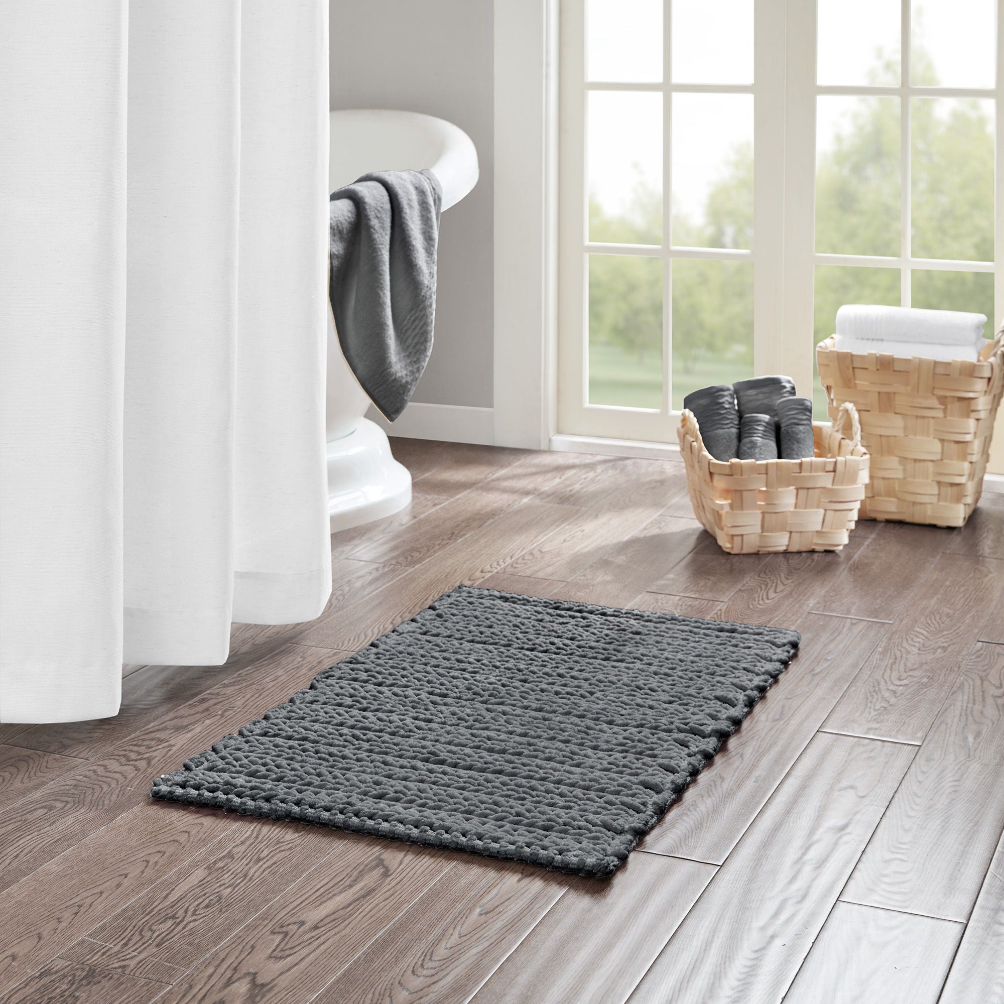 Lasso - 24" x 44" Chain Stitch Rug - Charcoal