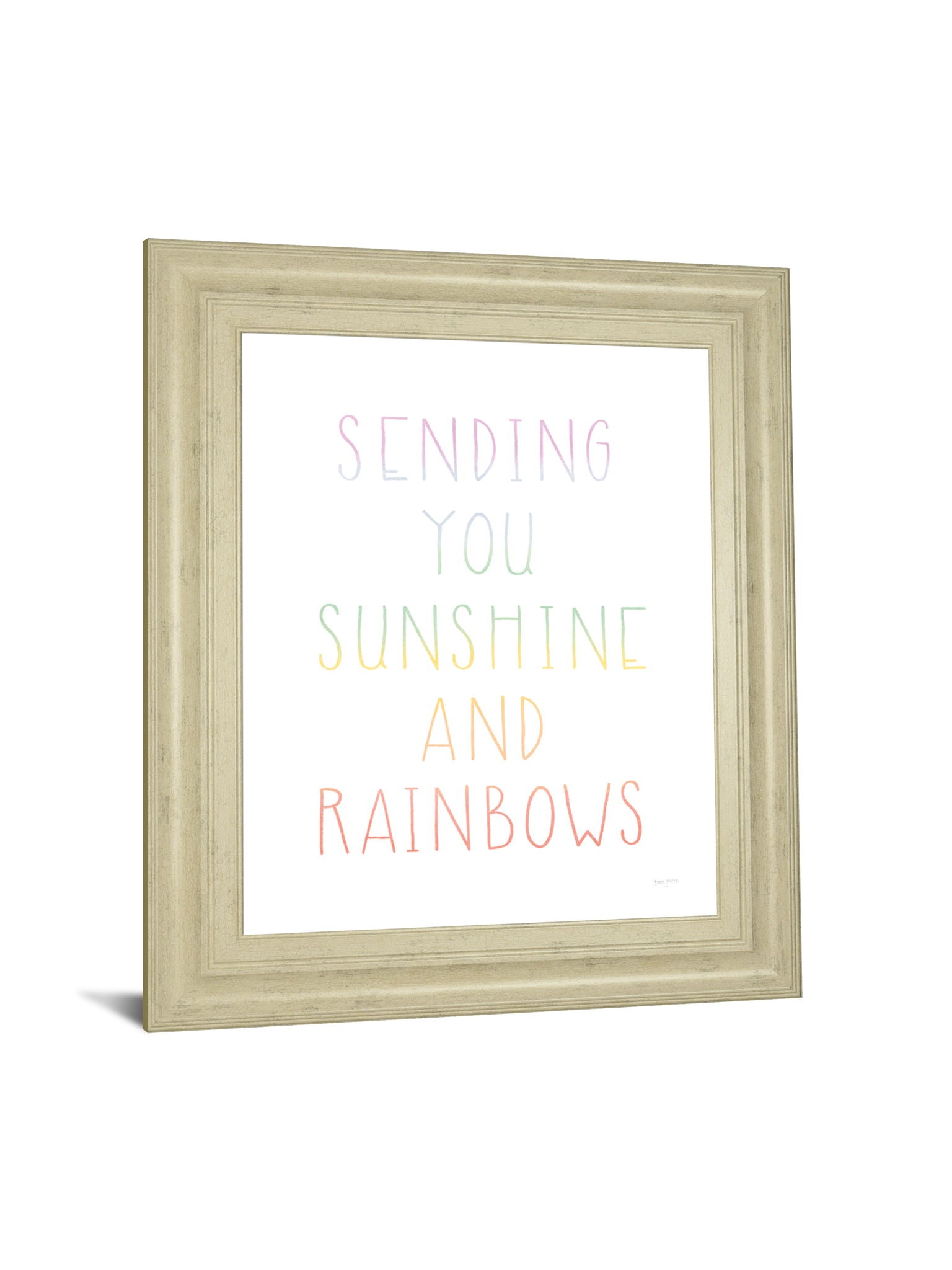 Lets Chase Rainbows VI By Jenaya Jackson - Framed Print Wall Art - White