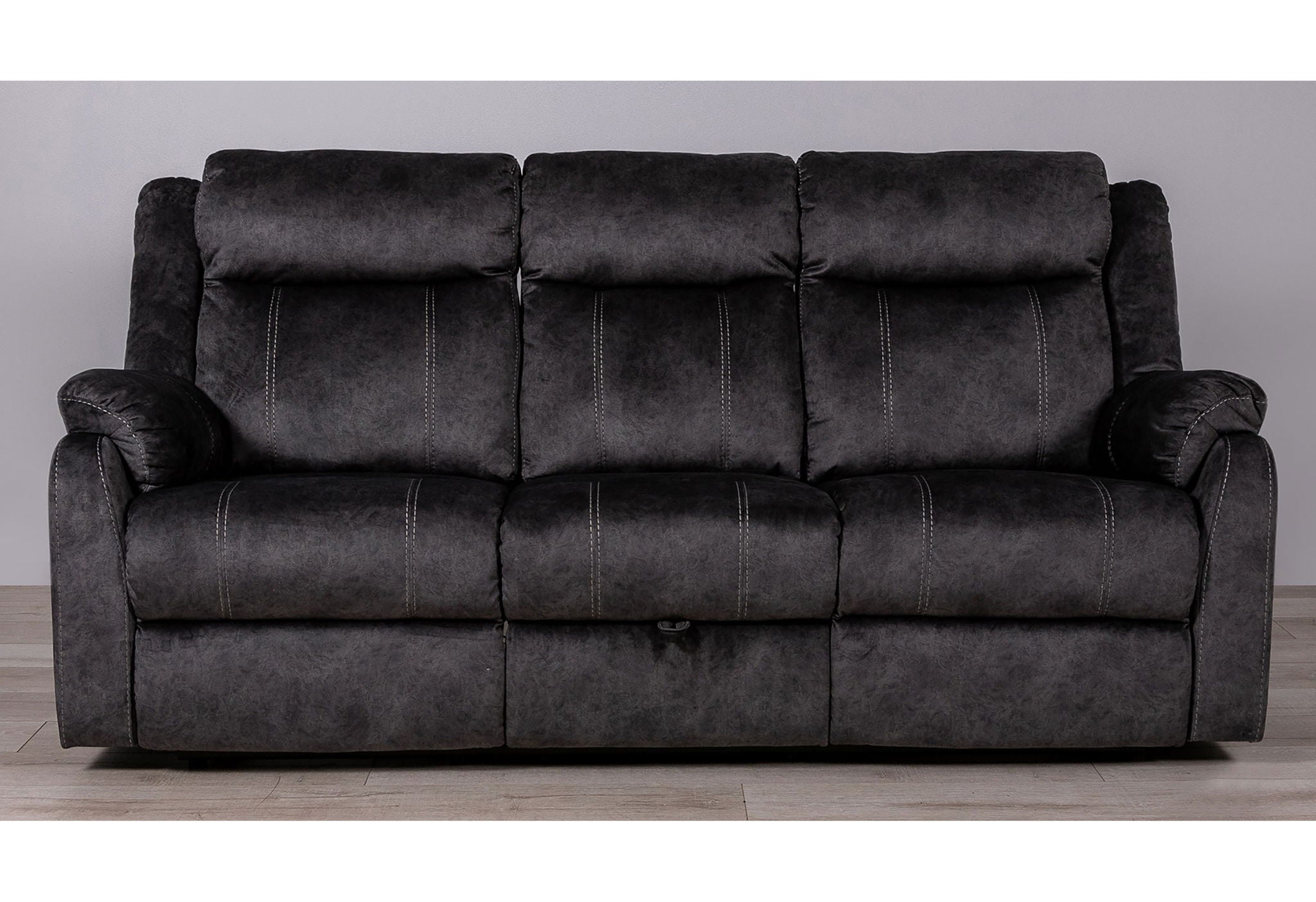 U7303 - 3 Piece Living Room Set (Recliner Sofa / Console Power Recliner Loveseat / Glider Recliner) - Granite