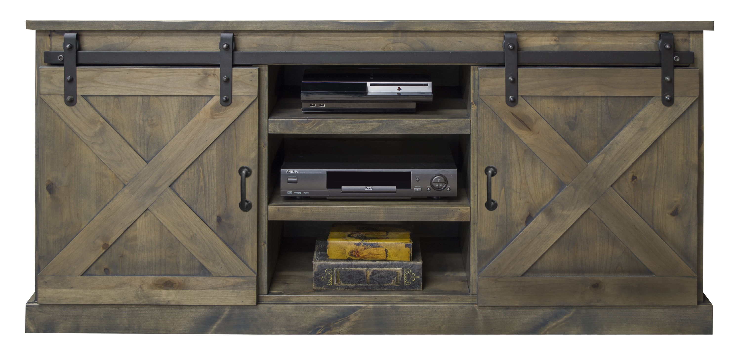 Farmhouse - TV Stand Console - Barnwood