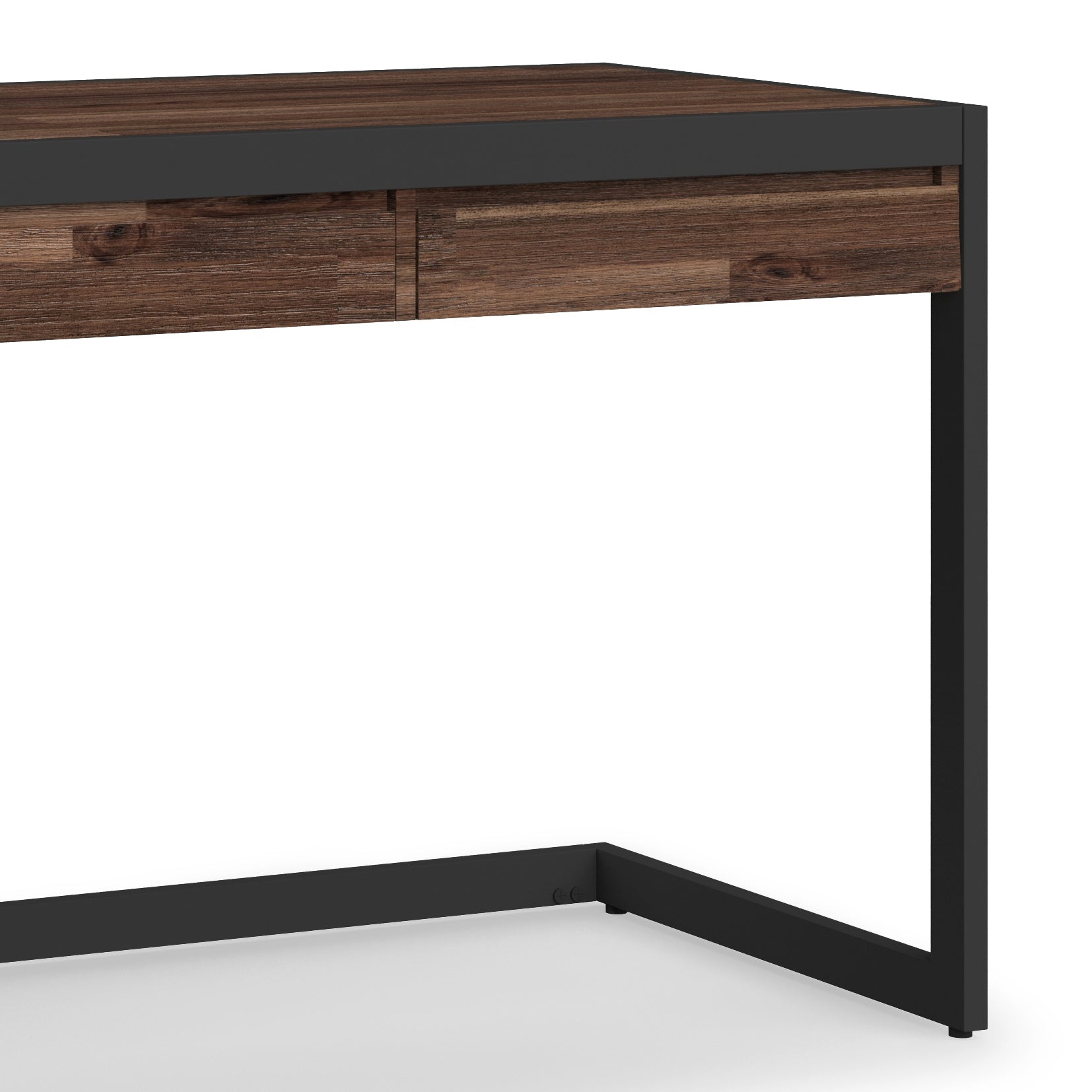 Erina - Large Desk - Distressed Charcoal Brown