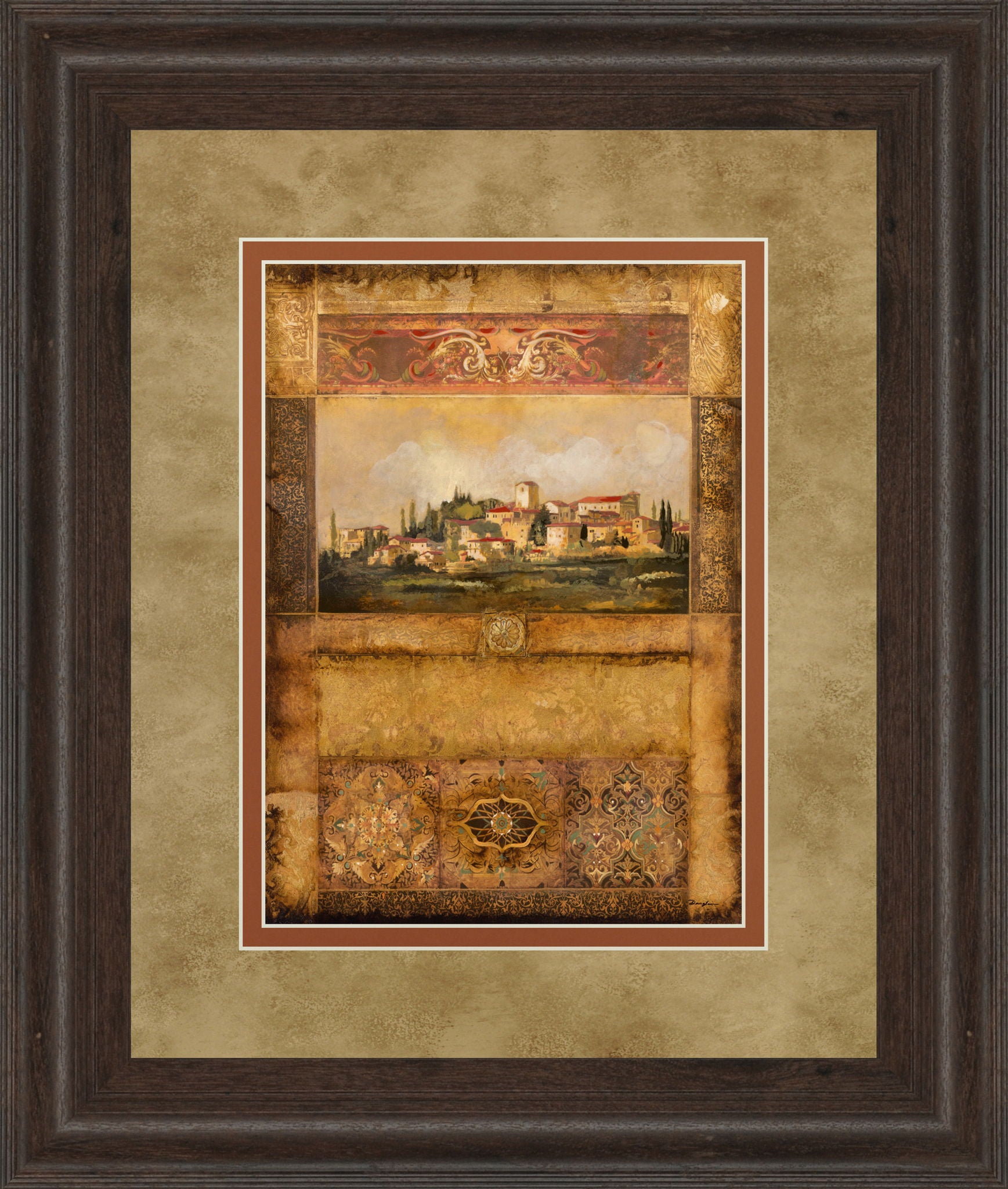 Centimento I By Douglas - Framed Print Wall Art - Light Brown