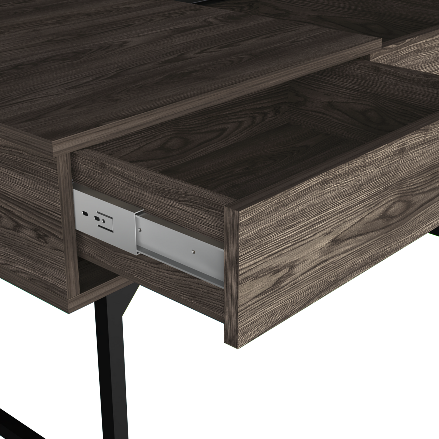 Lift Top Coffee Table With Drawer Vezu, Dark Walnut Finish