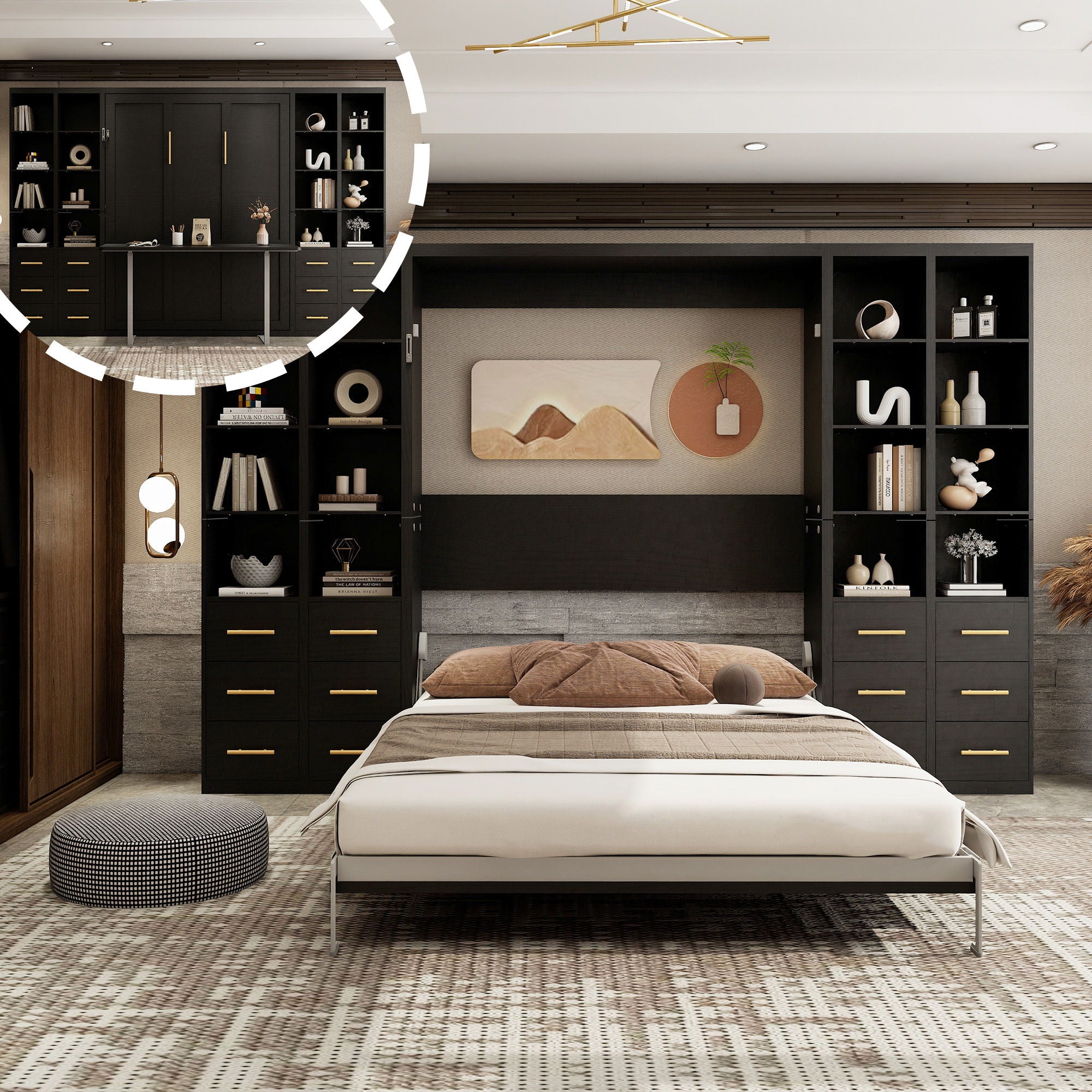 Multifunctional Vertical Murphy Wall Bed