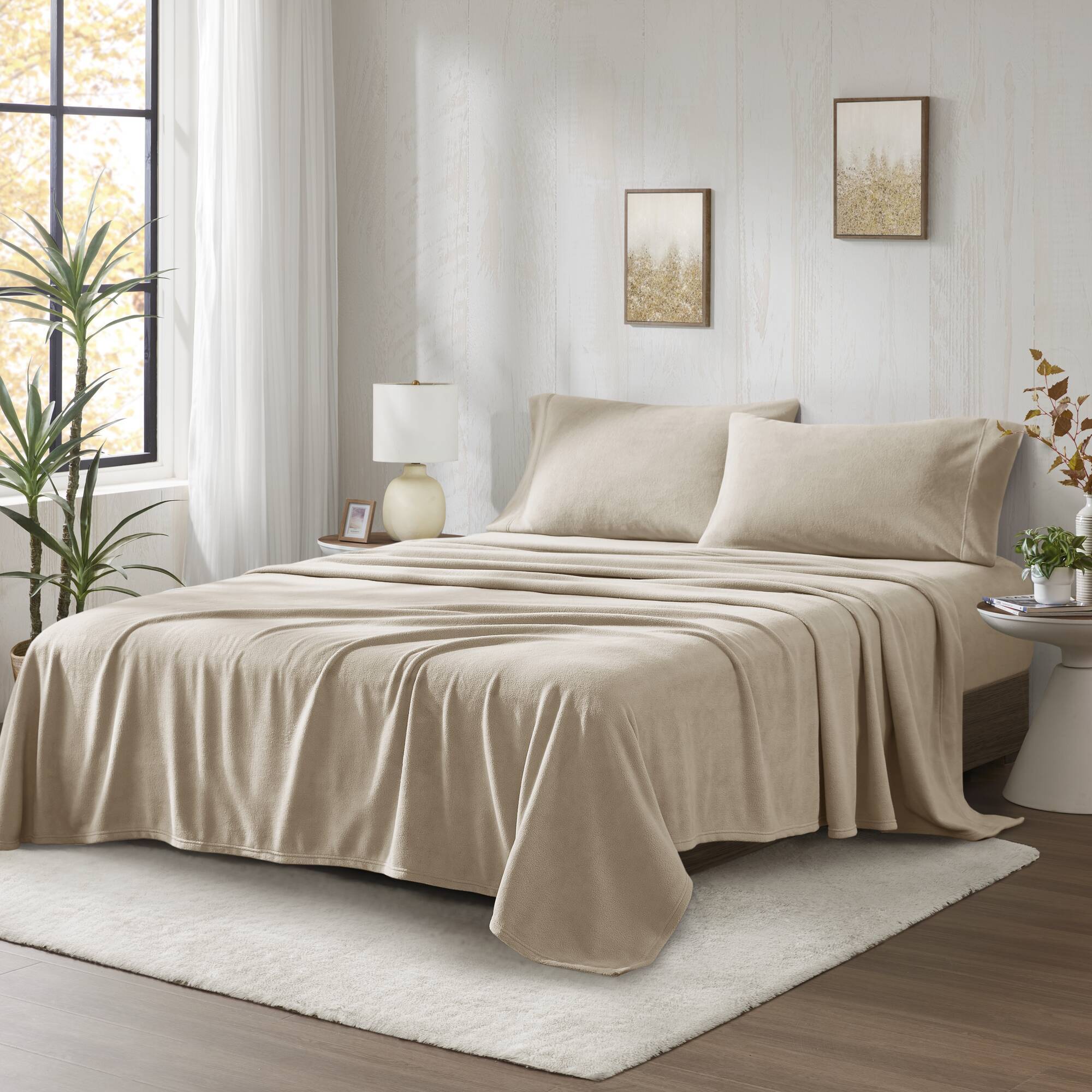 Micro Fleece - Twin Sheet Set - Khaki