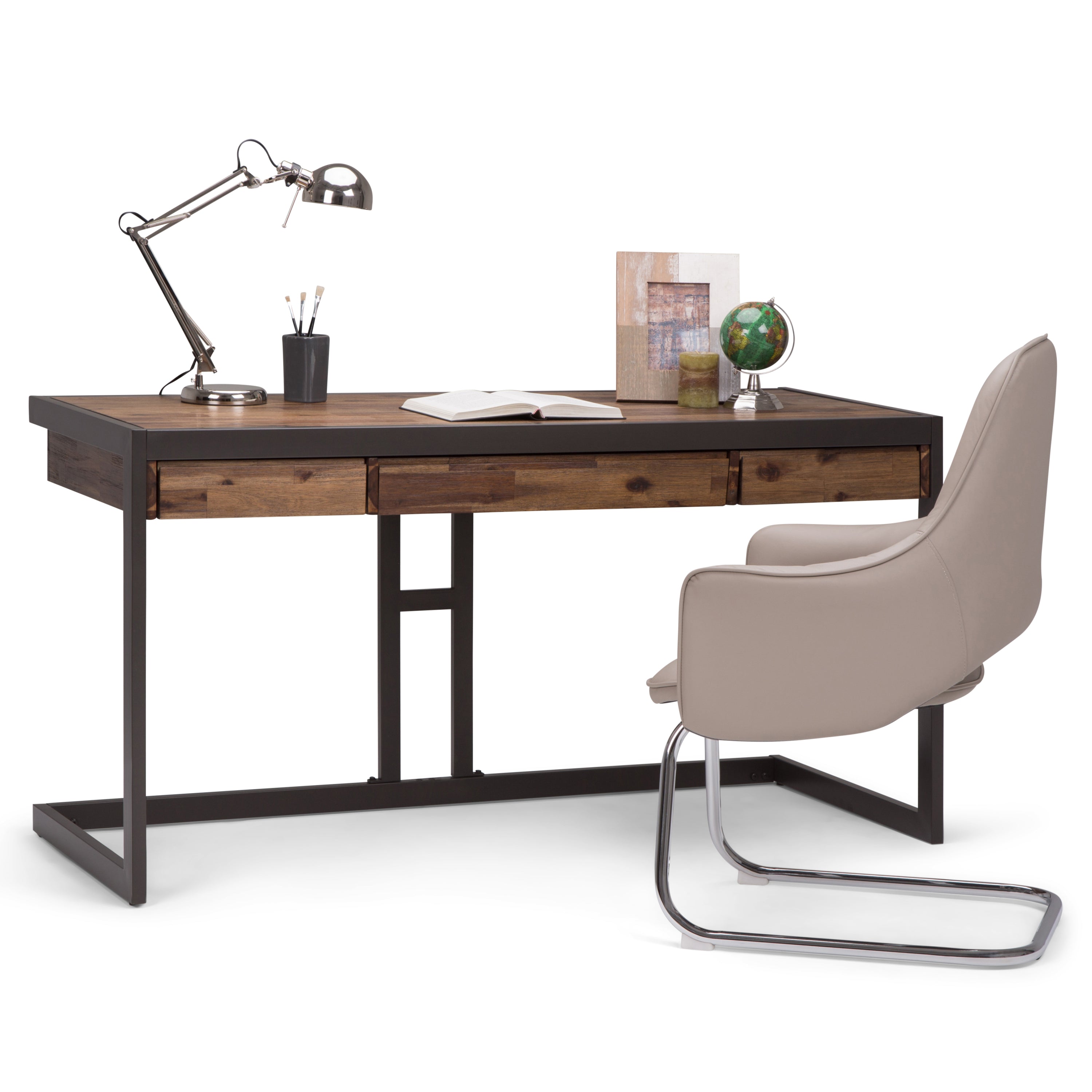 Erina - Desk - Rustic Natural Aged Brown