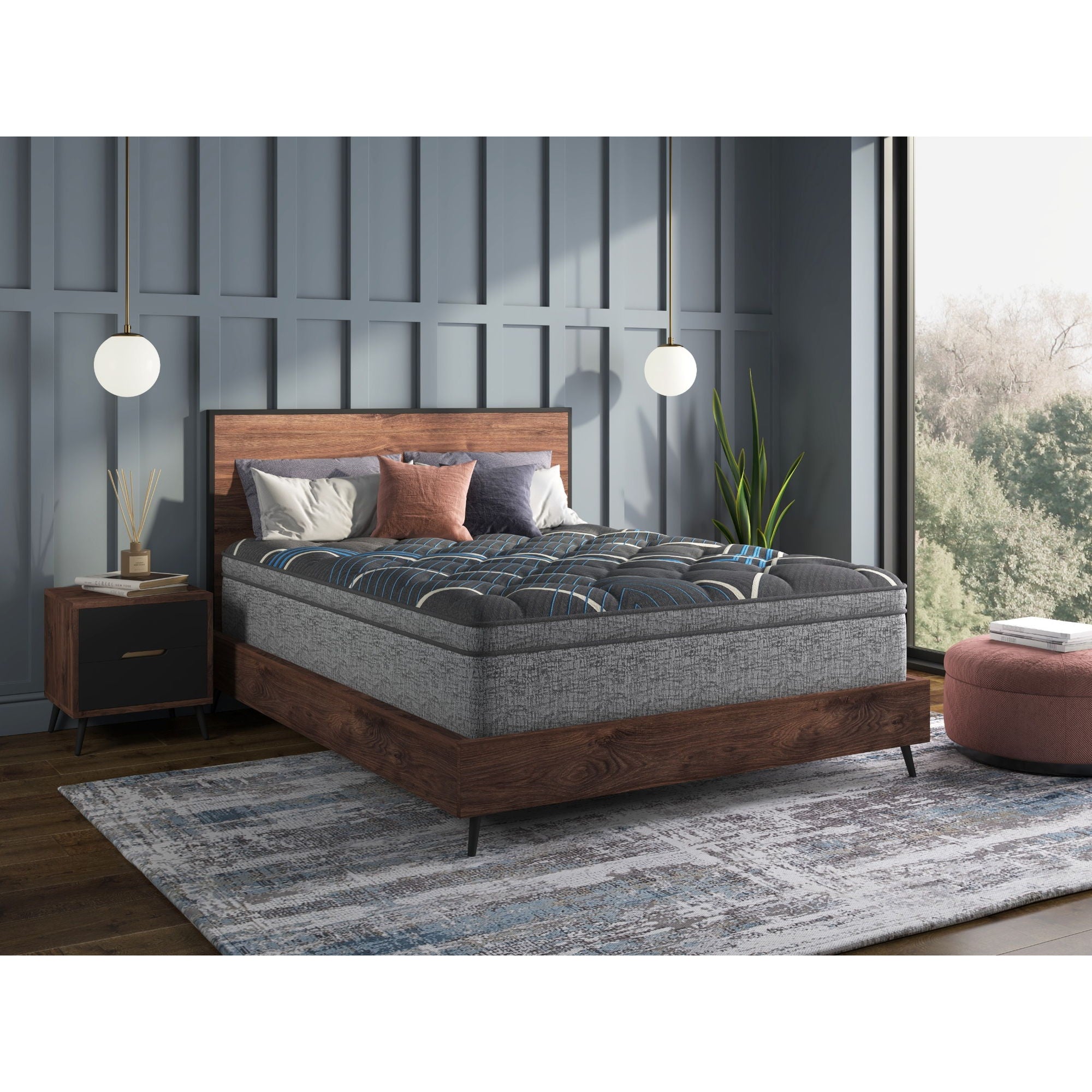 Comfort Care - 15" Euro Top Hybrid Mattress, Plush Comfort