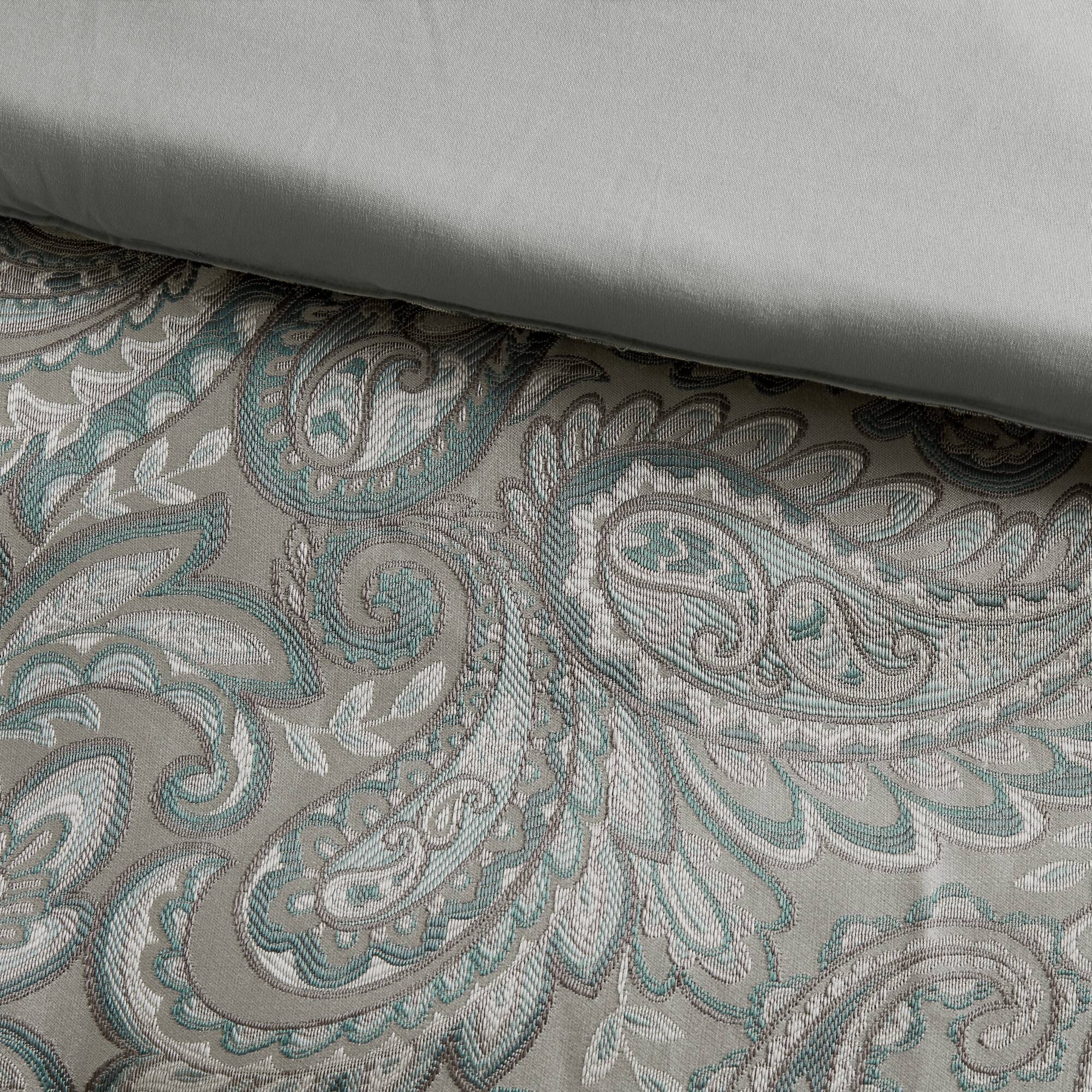 Aubrey - 12 Piece Comforter Set With Cotton Bed Sheets - Blue