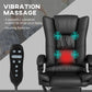 Vinsetto Vibration Massage Office Chair with Heat, Footrest, Black