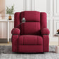 Power Lift Recliner Chair Electric Recliner for Elderly Recliner Chair with Massage and Heating Functions, Remote, Phone Holder Side Pockets and Cup Holders for Living Room, Red