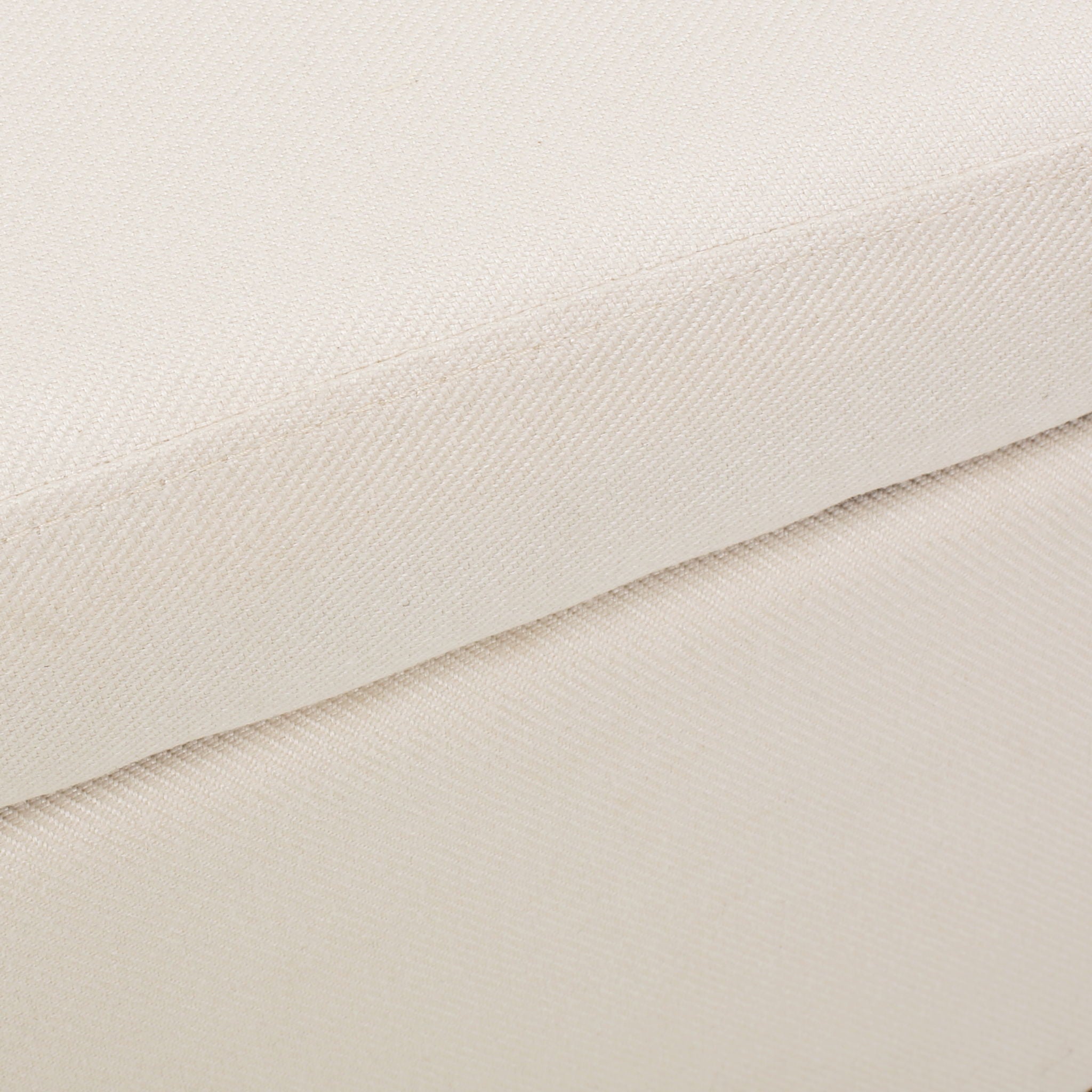 Upholstered Storage Ottoman With Nailhead Trim - Beige