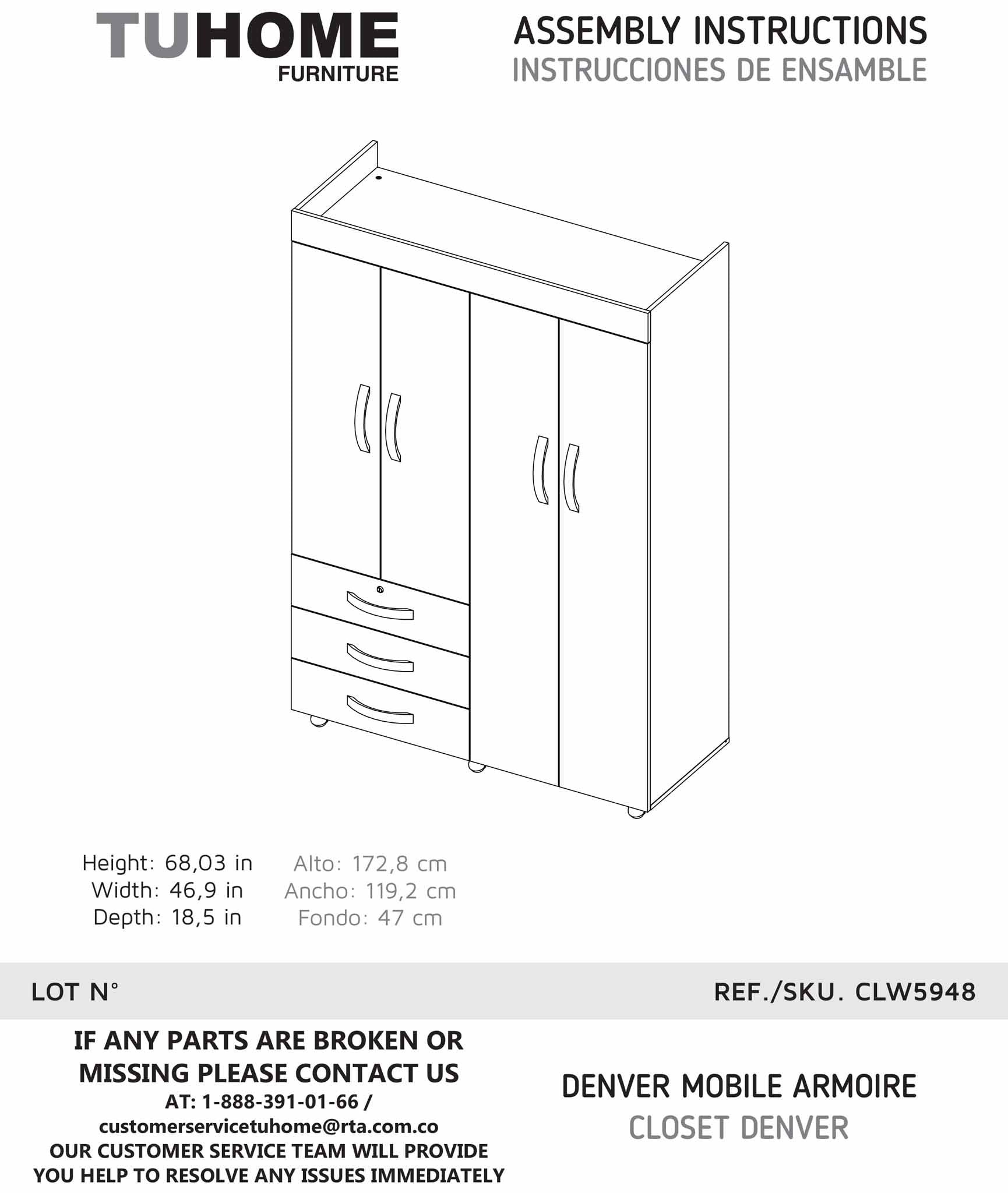 Isla Vista 3-Drawer Armoire  Black Wengue