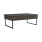 Lift Top Coffee Table Wuzz, Two Legs, Two Shelves, Carbon Espresso / Black Wengue Finish