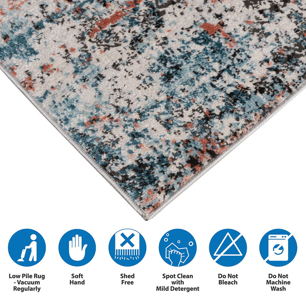 Newport - 5' x 7' Abstract Area Rug - Multi