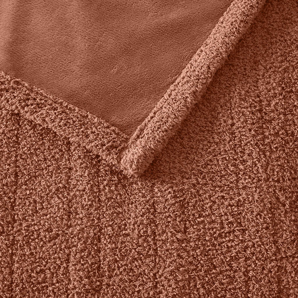 Dream Soft Heated - Queen Blanket - Rust
